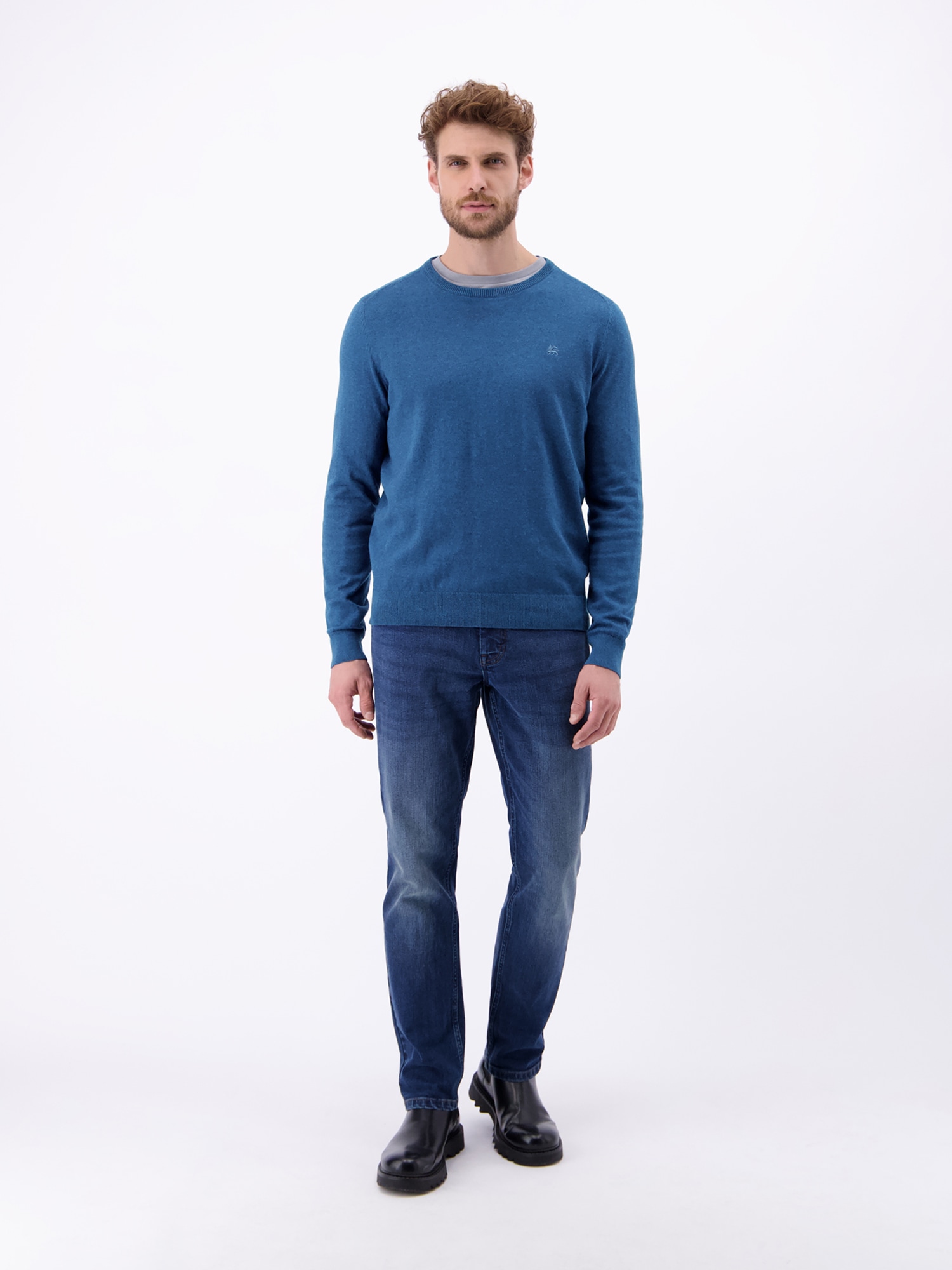 LERROS Strickpullover »LERROS Herren Basic Strickpullover«