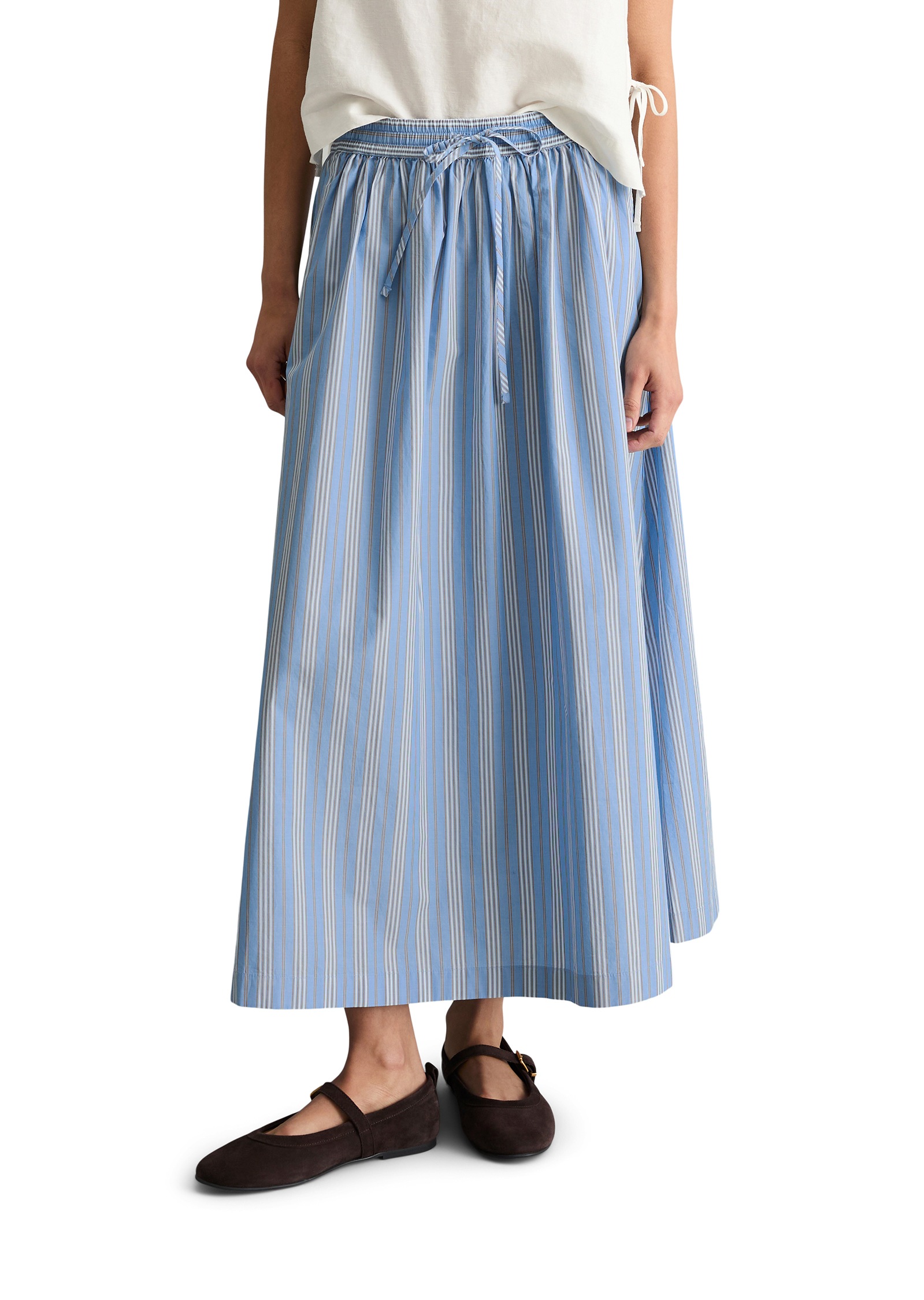 Marc O'Polo DENIM A-Linien-Rock Ausgestellter Rock aus Papertouch-Popeline