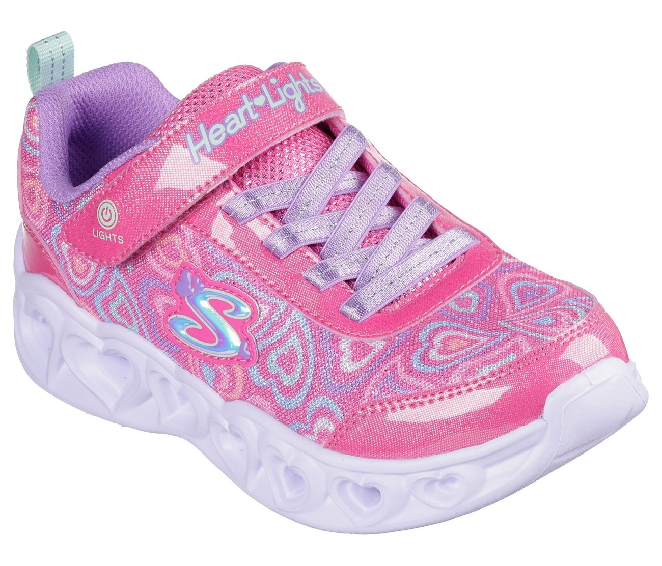 Skechers Sneaker »HEART LIGHTS«, Blinkschuh mit Herz-Laufsohle, Größenschablone zum Download