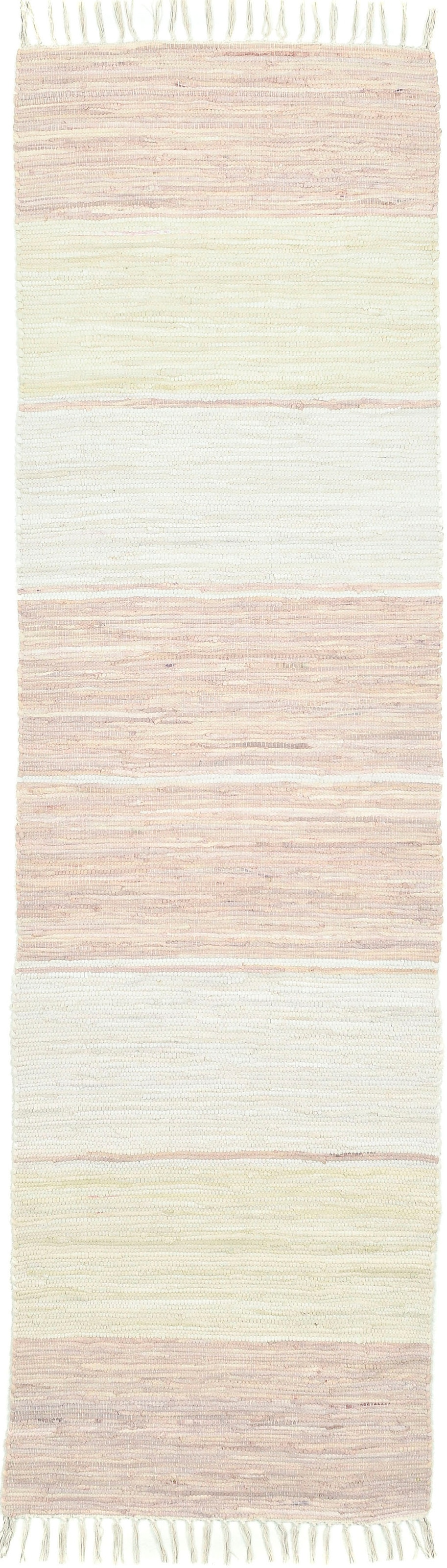 OTTO THEKO Baumwolle, »Stripe Cotton«, reine rechteckig, mit handgewebt, Shop Flachgewebe, Fransen Läufer Handweb im Online