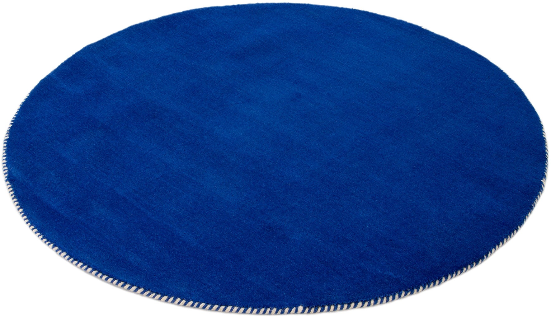 carpetfine Wollteppich »Gabbeh Lola Uni«, rund, 14 mm Höhe, mit natürlichem Pflanzenmaterial von Hand gewebt, auch als Läufer