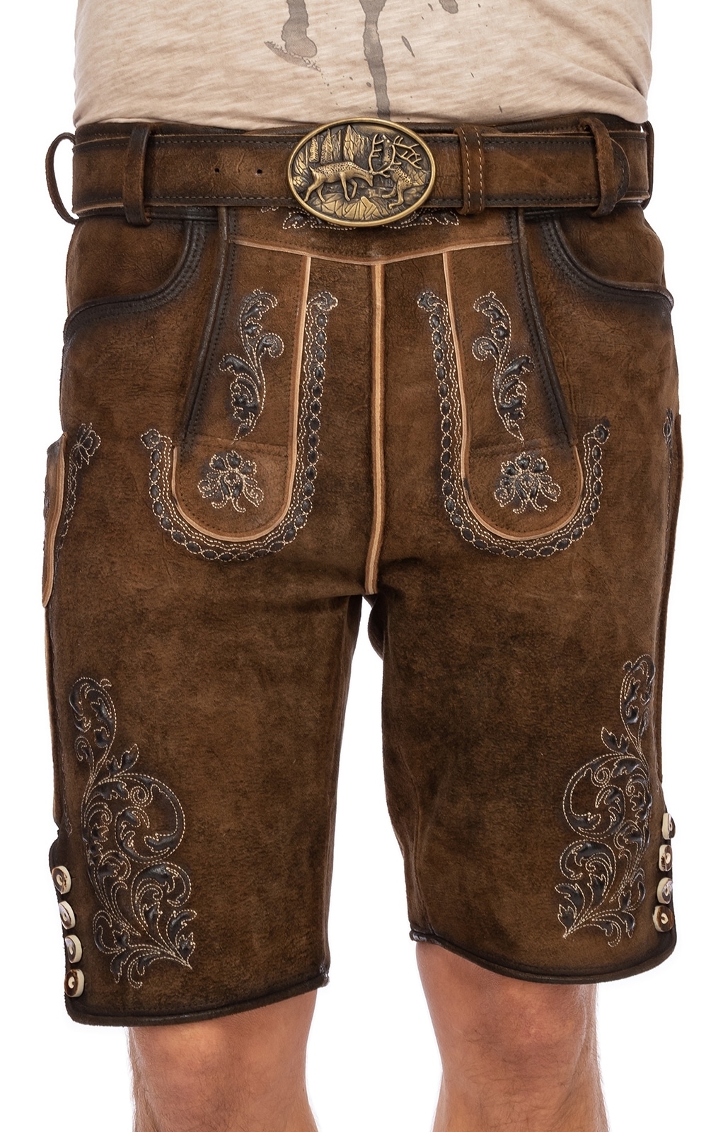 Gwandler Lederhose »Lederhose FERDI havanna«