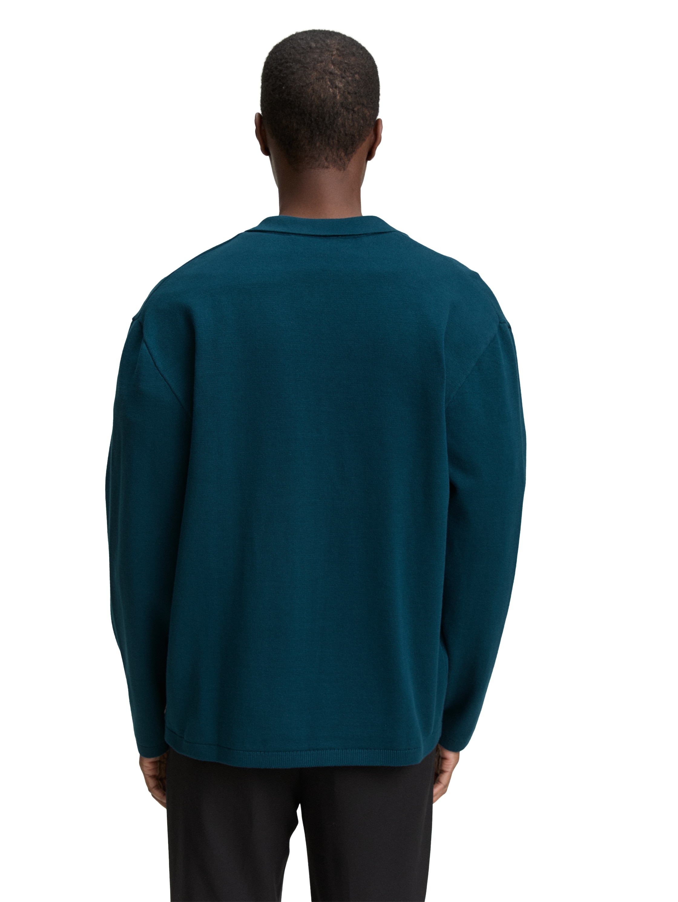 TOM TAILOR Denim Strickpullover, mit Reißverschluss