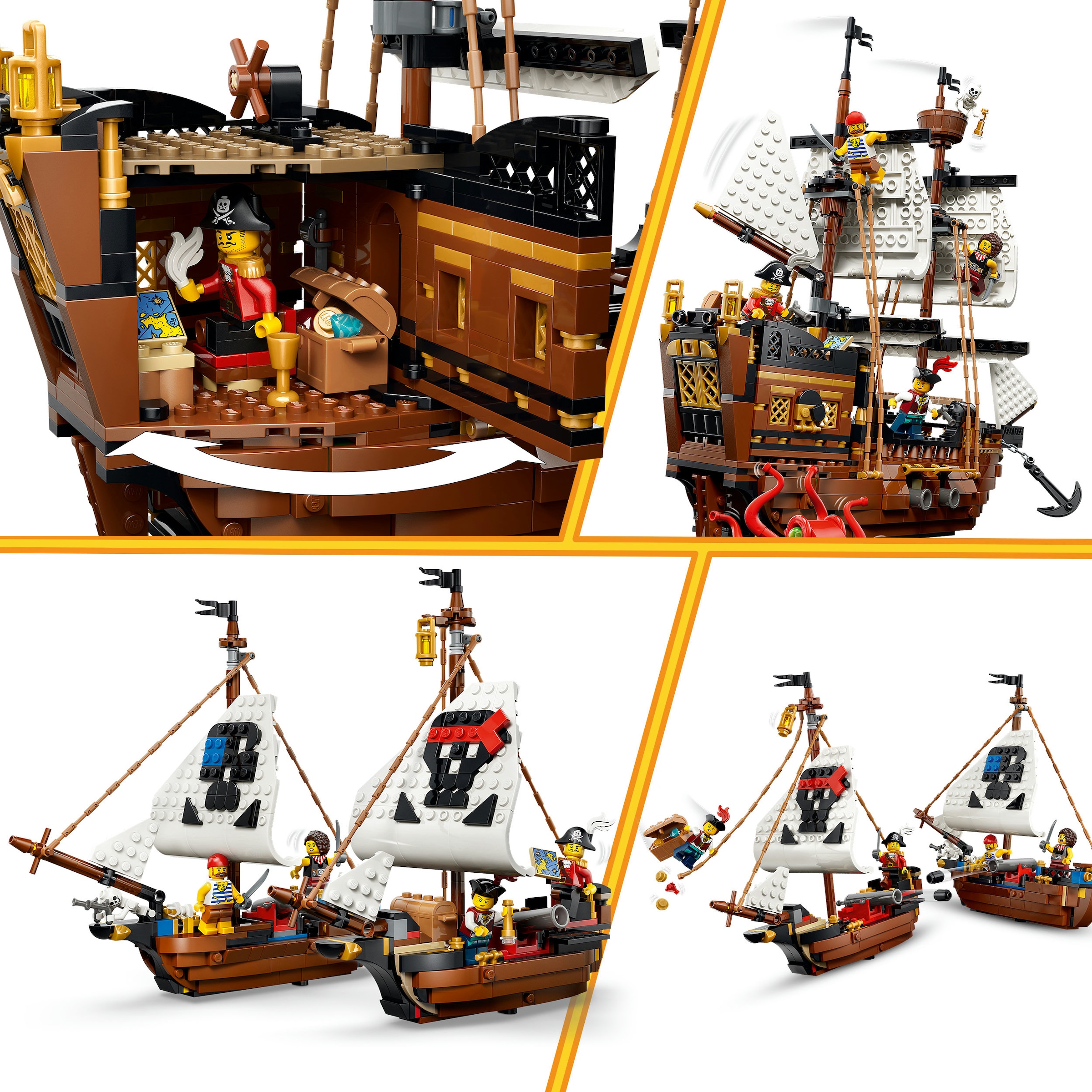 LEGO® Konstruktionsspielsteine »Legendäres Piratenschiff (31387), LEGO Creator« Made in Europe