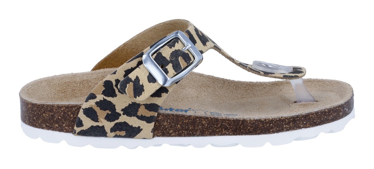 Richter Zehentrenner »Bio«  Sandale im Animal-Look, Größenschablone zum Download, mit WMS