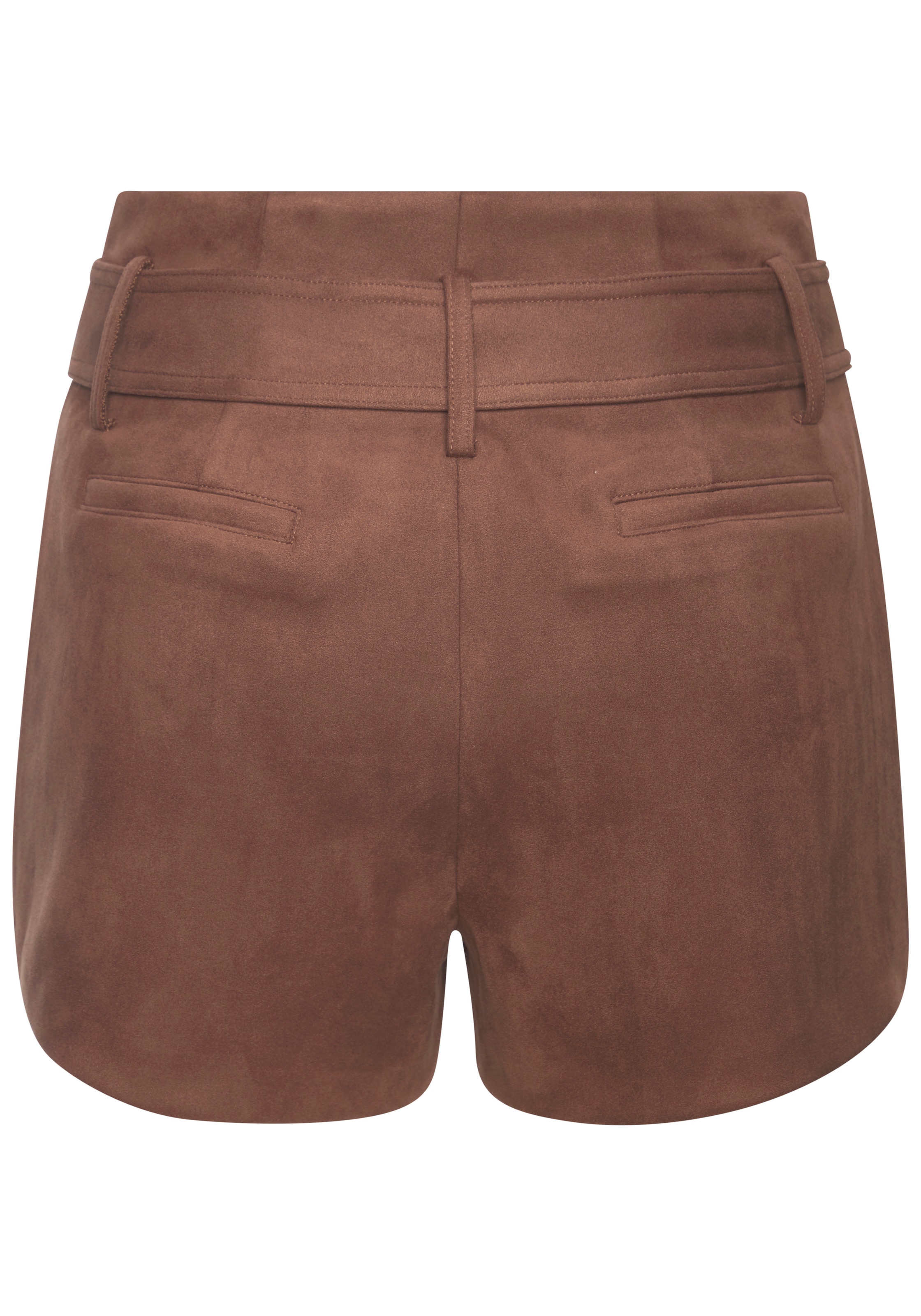 LASCANA Shorts »aus Velourlederimitat mit Gürtel«  Kunstledershorts, Festival, Party, modisch
