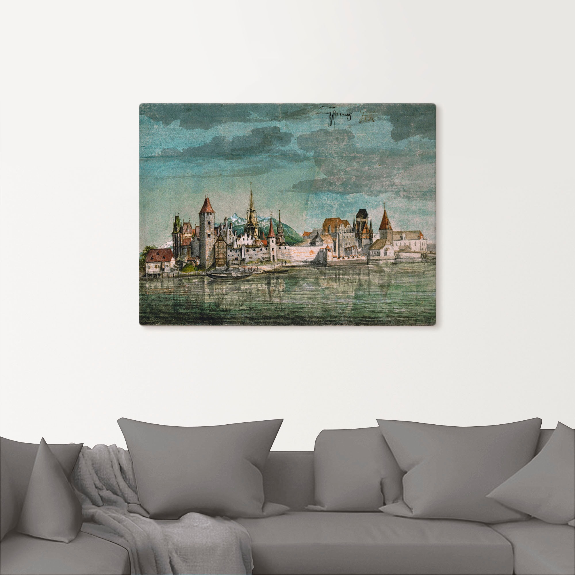 Artland Leinwandbild »Innsbruck von Norden gesehen. 1494.«, Österreich, (1 St.), auf Keilrahmen gespannt