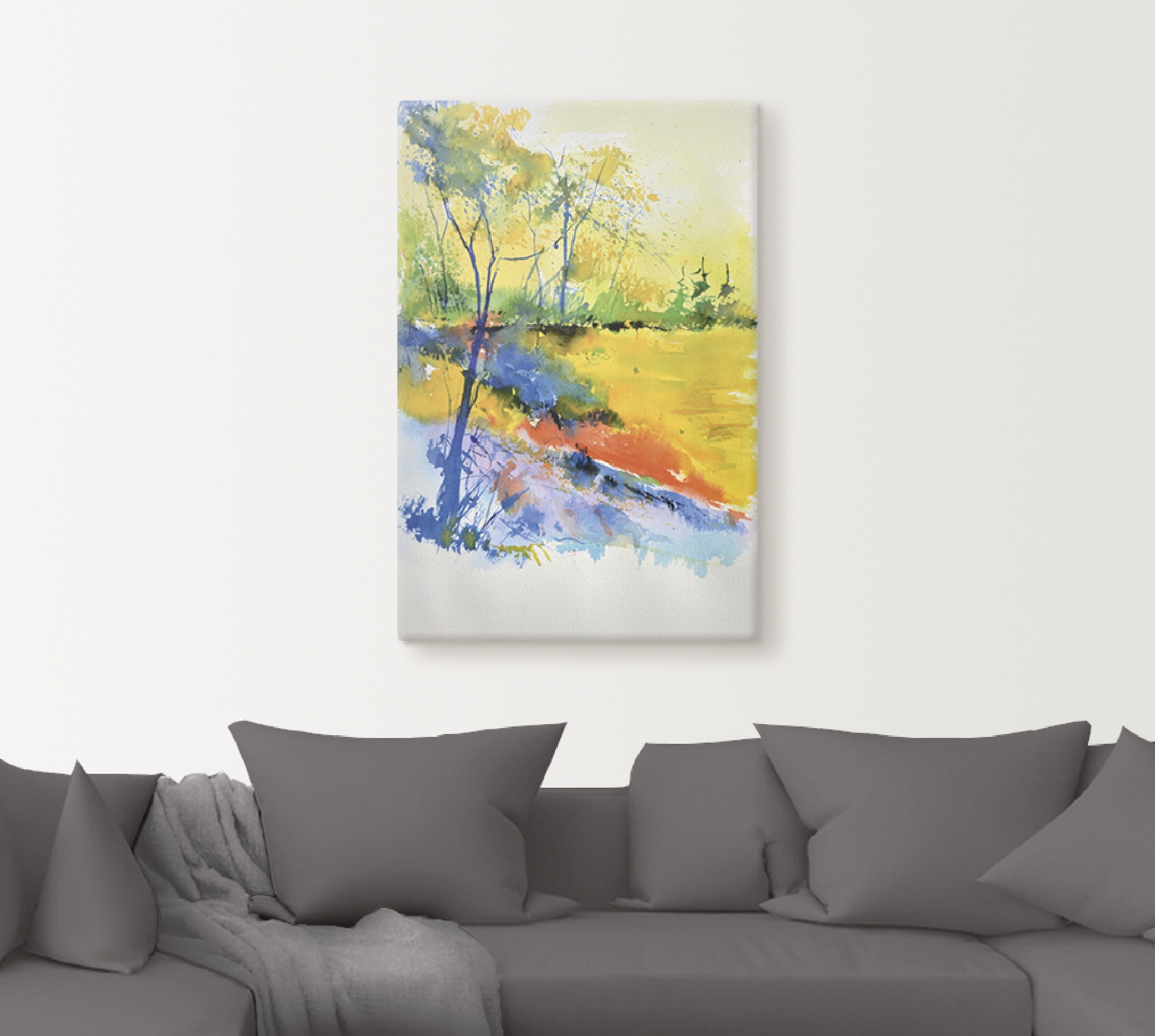 Artland Wandbild »Landschaft im Sonnenlicht« Wald 1 Stk. tlg. als Alubild, Outdoorbild, Leinwandbild, Poster, Wandaufkleber