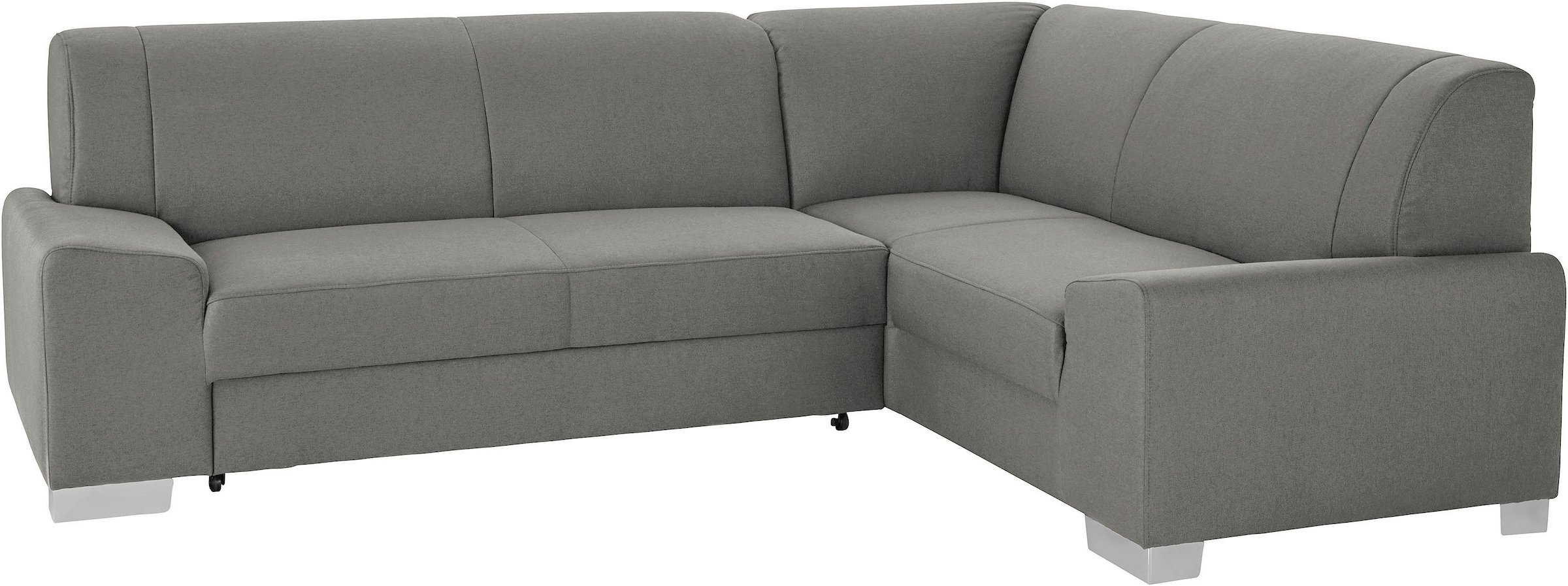 DOMO collection Ecksofa »Anzio in kubischer Formensprache, flache Armlehnen, L-Form«, Wahlweise mit Bettfunktion und Federkern für hohen Sitzkomfort