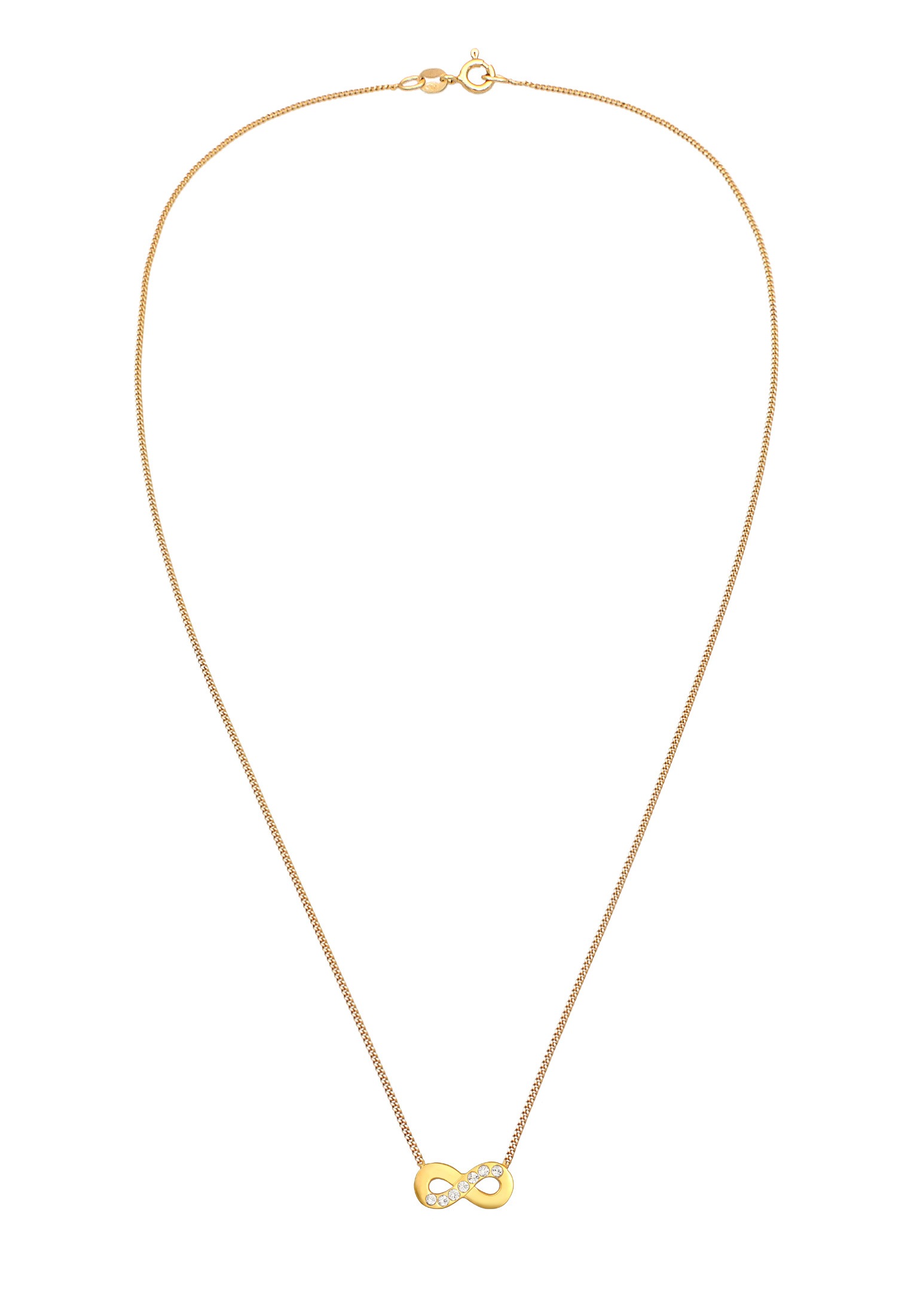 Elli Silberkette »Halskette Infinity Symbol Liebe Kristalle 925 Sterling Silber«