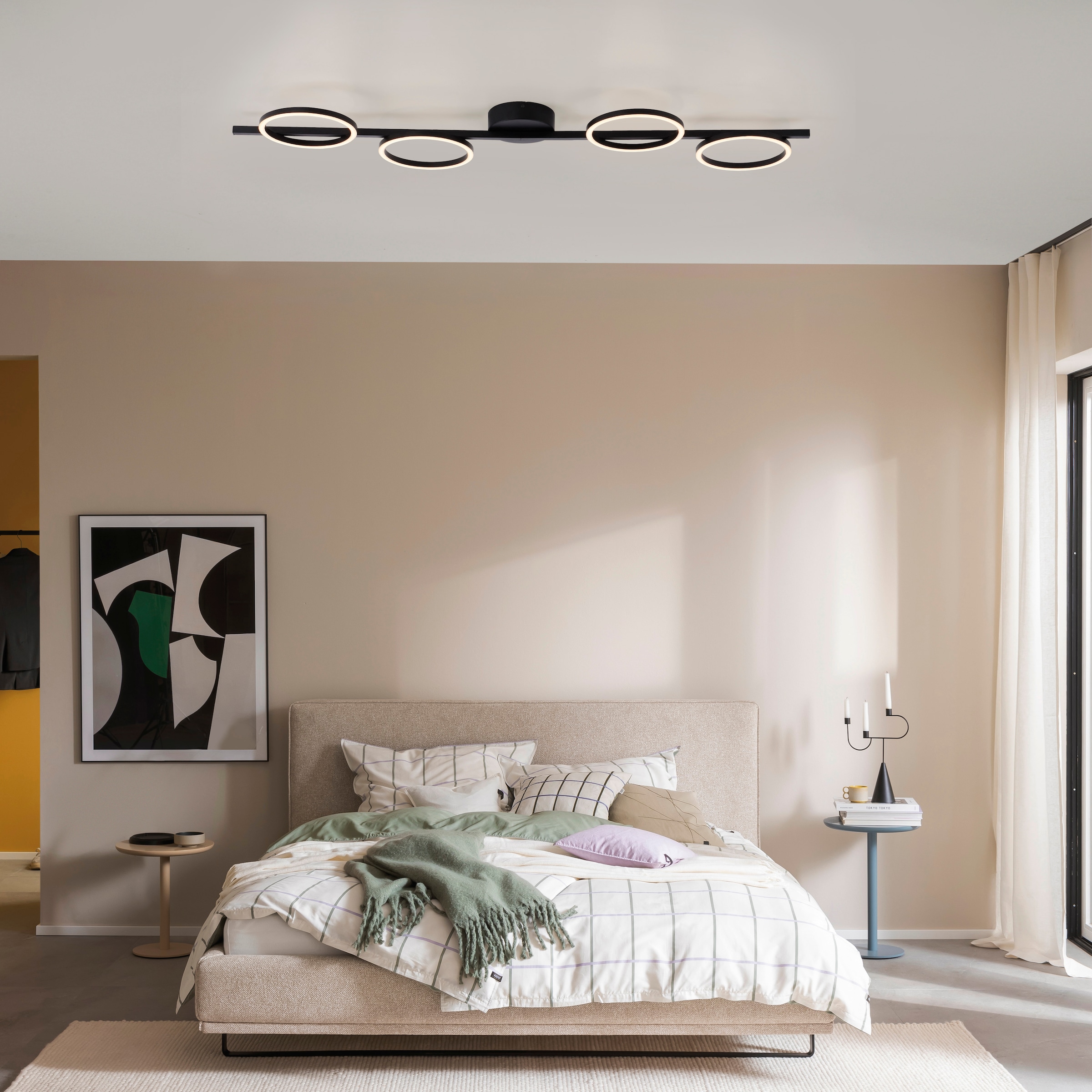 SCHÖNER WOHNEN-Kollektion LED Deckenleuchte »MINI RITUS« LED-Board 1 Stk. Warmweiß SCHÖNER WOHNEN Kollektion, 3-Stufen Dimmer, Memoryfunktion