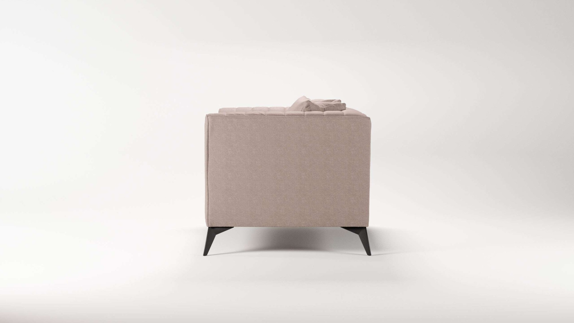 PLACES OF STYLE Loveseat »MATTHEW Loungesessel, Maße B/T/H: 130/86/74 cm« incl. Zierkissen, feine Steppung im Rücken, belastbar bis 200kg