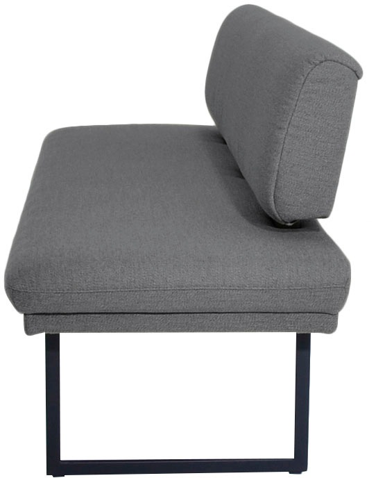 K+W Komfort & Wohnen Polsterbank »Longbeach« 1 Stk. tlg. mit Metallkufen in schwarz Struktur, in der Breite 204cm oder 224cm