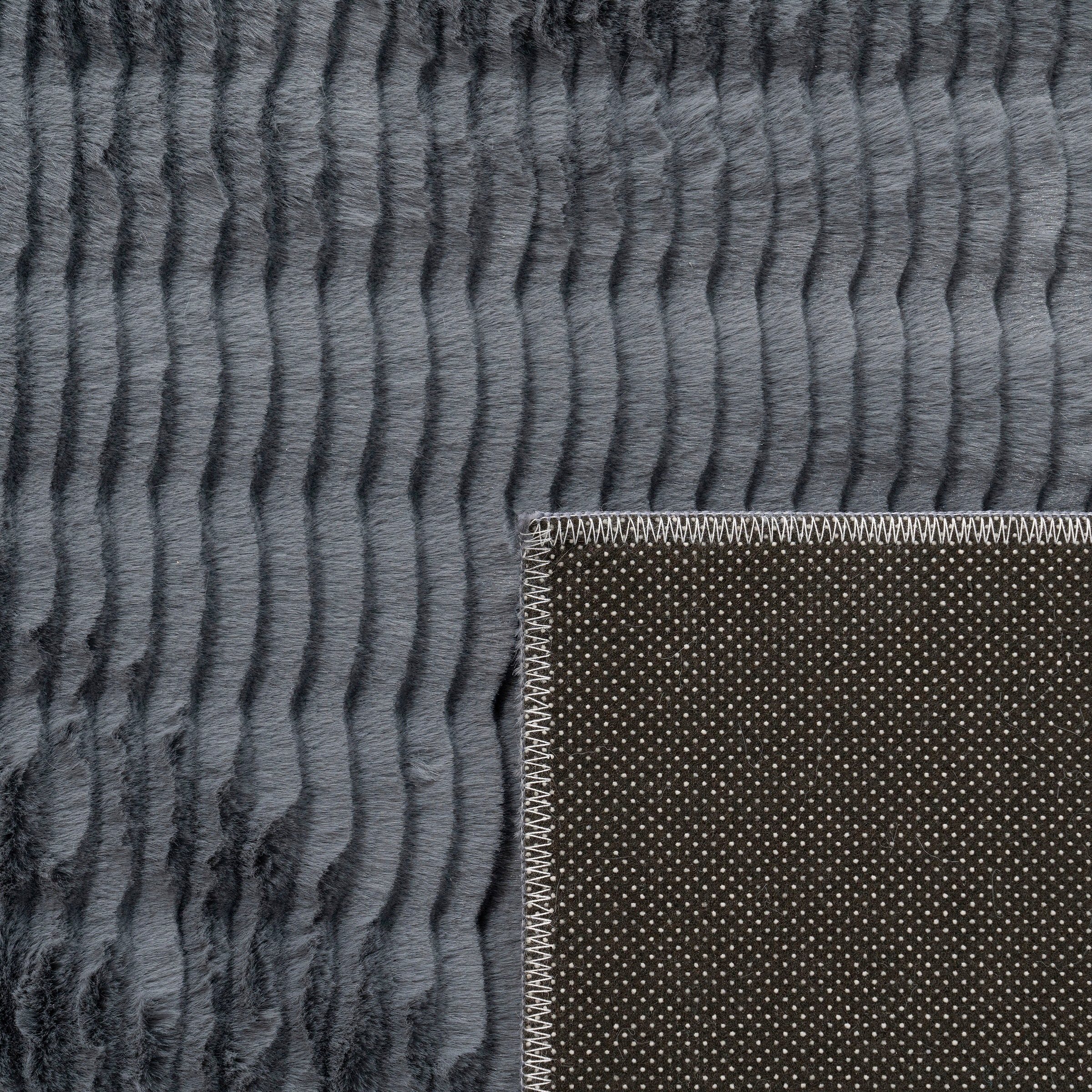 Paco Home Hochflor-Teppich »Arnheim 743«, rechteckig, 27 mm Höhe, Uni Farben, Wellen Muster, besonders weich, Hoch-Tief Effekt