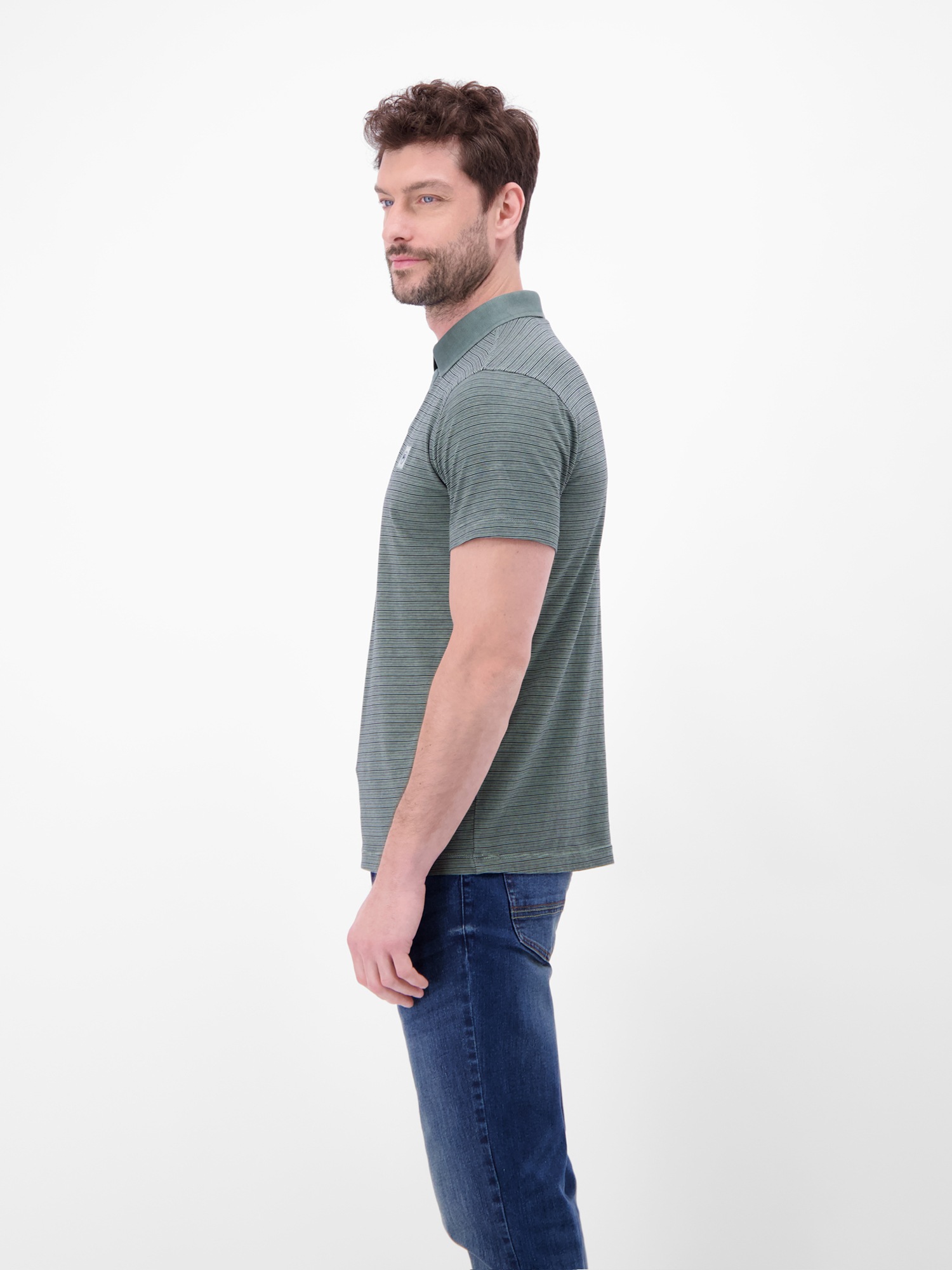 LERROS Poloshirt »Poloshirt mit Fineliner-Optik, 100 % Baumwolle«