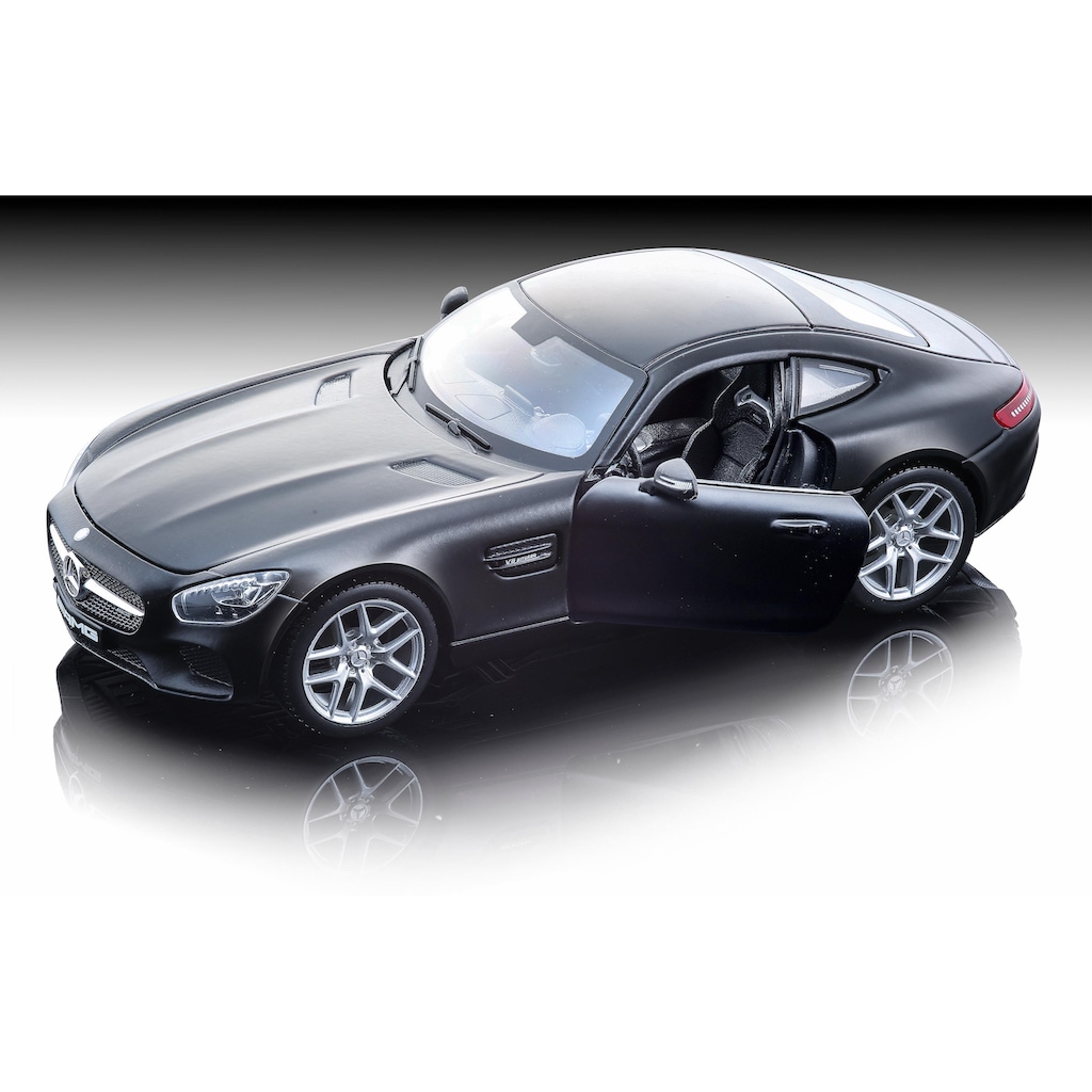 Maisto® Sammlerauto »Dull Black Collection, Mercedes AMG GT, 1:24, schwarz«, 1:24, aus Metallspritzguss