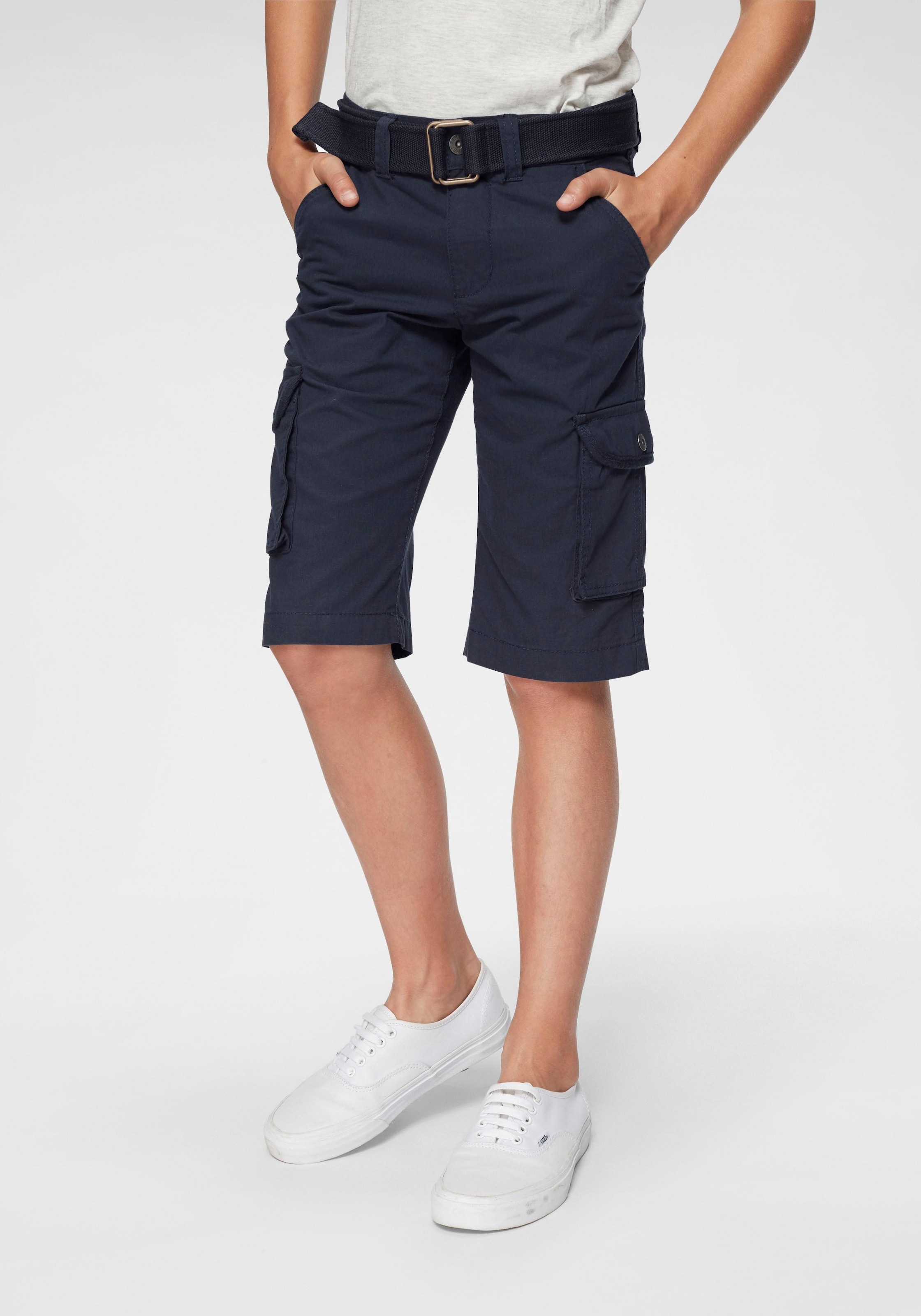 KIDSWORLD Shorts »2tgl. Bermudas mit Gürtel«, (Set, 2 tlg.), mit Textilgürtel für Jungen