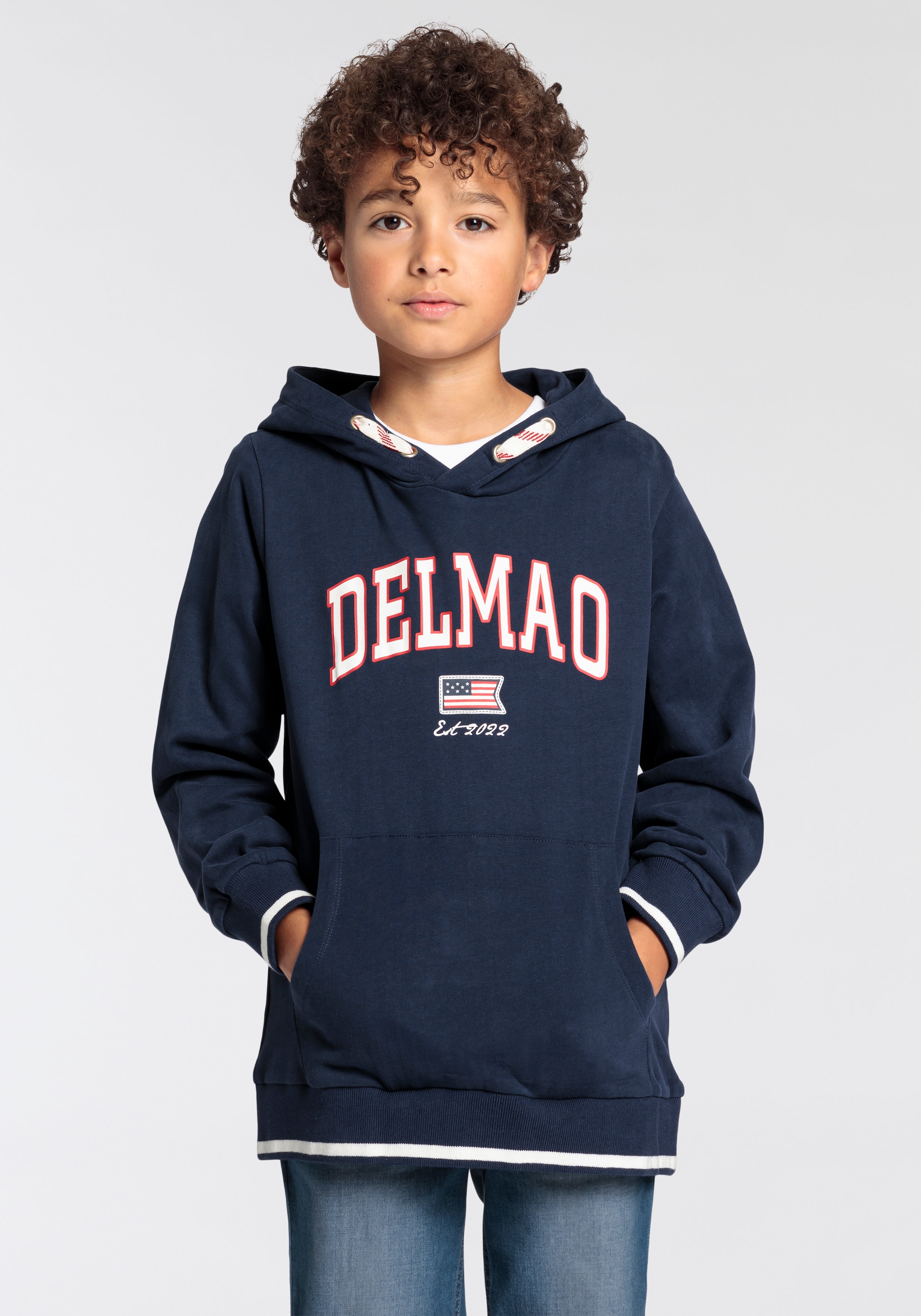 DELMAO Kapuzensweatshirt »für Jungen«, Logo-Sweathirt der neuen Marke Delmao