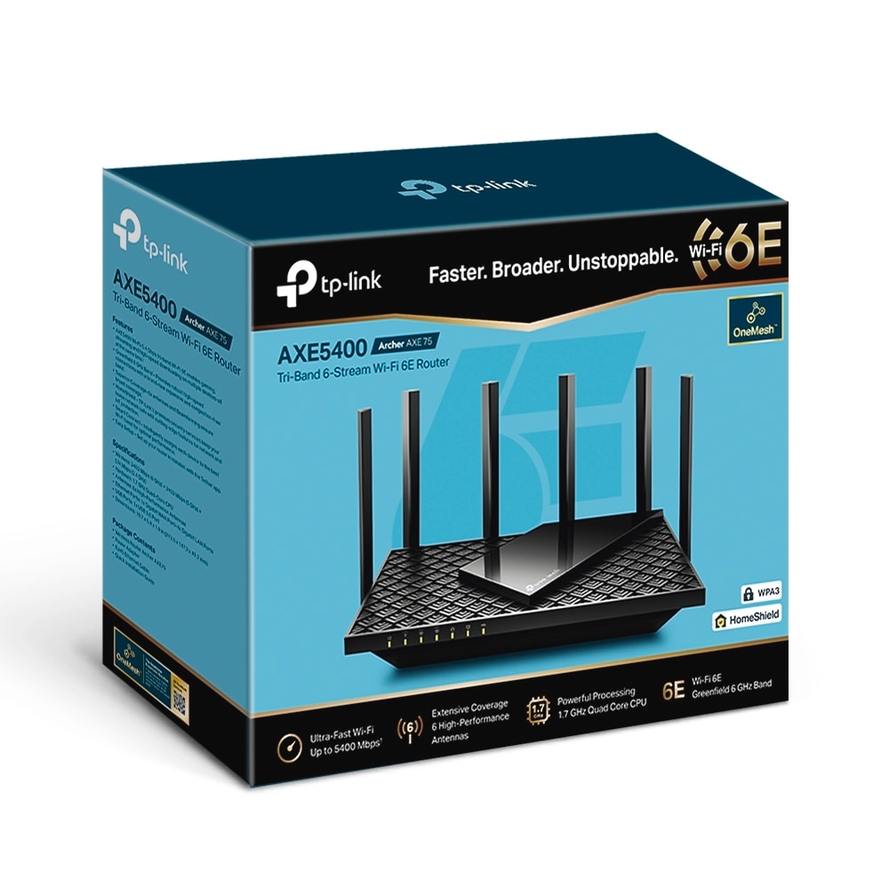 TP-Link WLAN-Router »Archer AXE75 AX5400 Tri-Band Wi-Fi 6E«