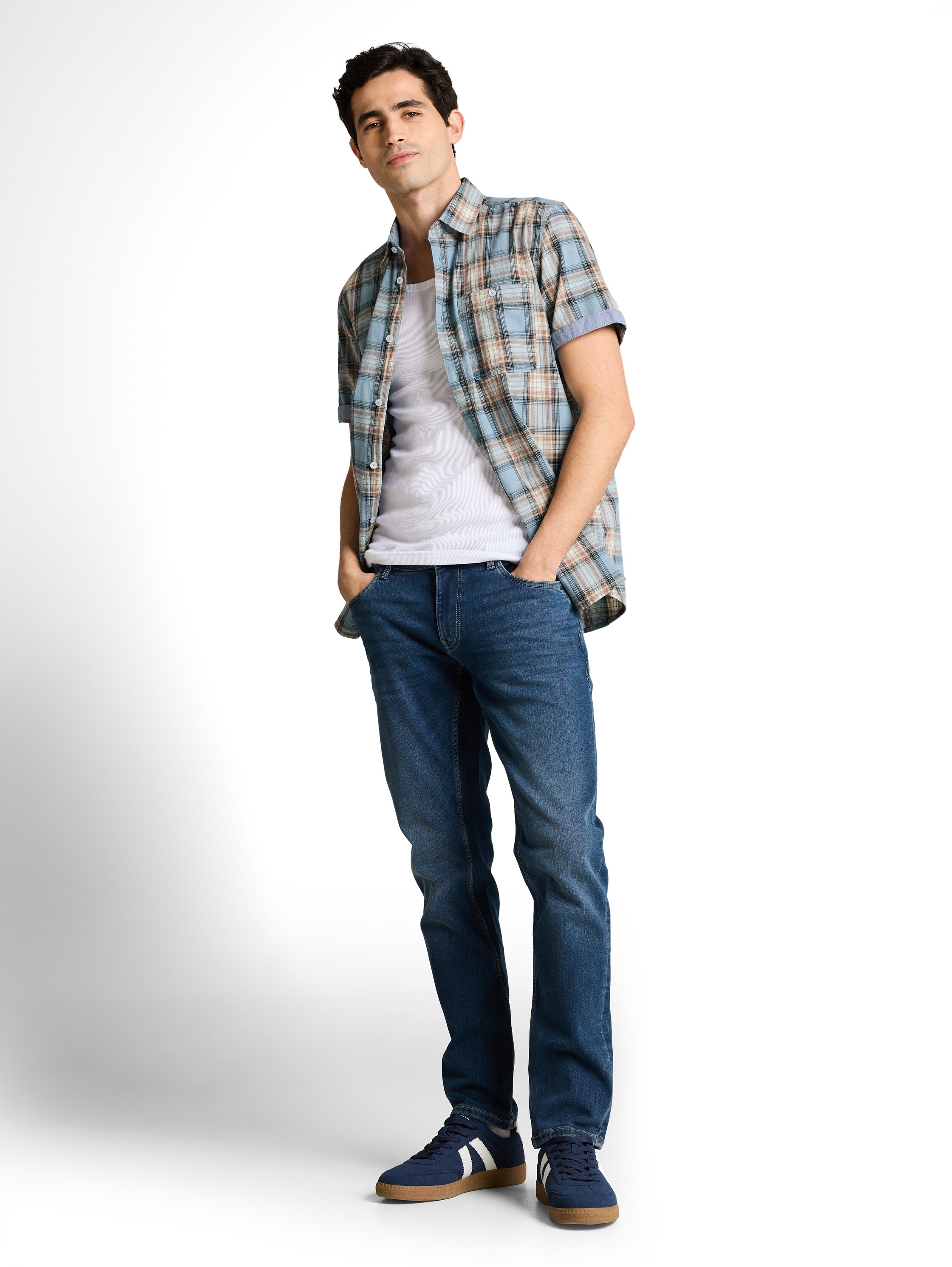 TOM TAILOR Kurzarmhemd mit Karo Muster