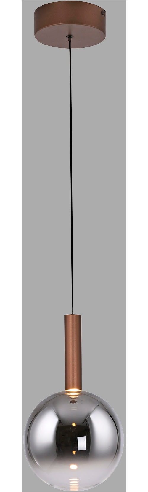 Paul Neuhaus LED Pendelleuchte »BOWL« LED-Board 1 Stk. Warmweiß Dimmbar über Lichtschalter, Memory, Höhenverstellbar, Rauchgläser