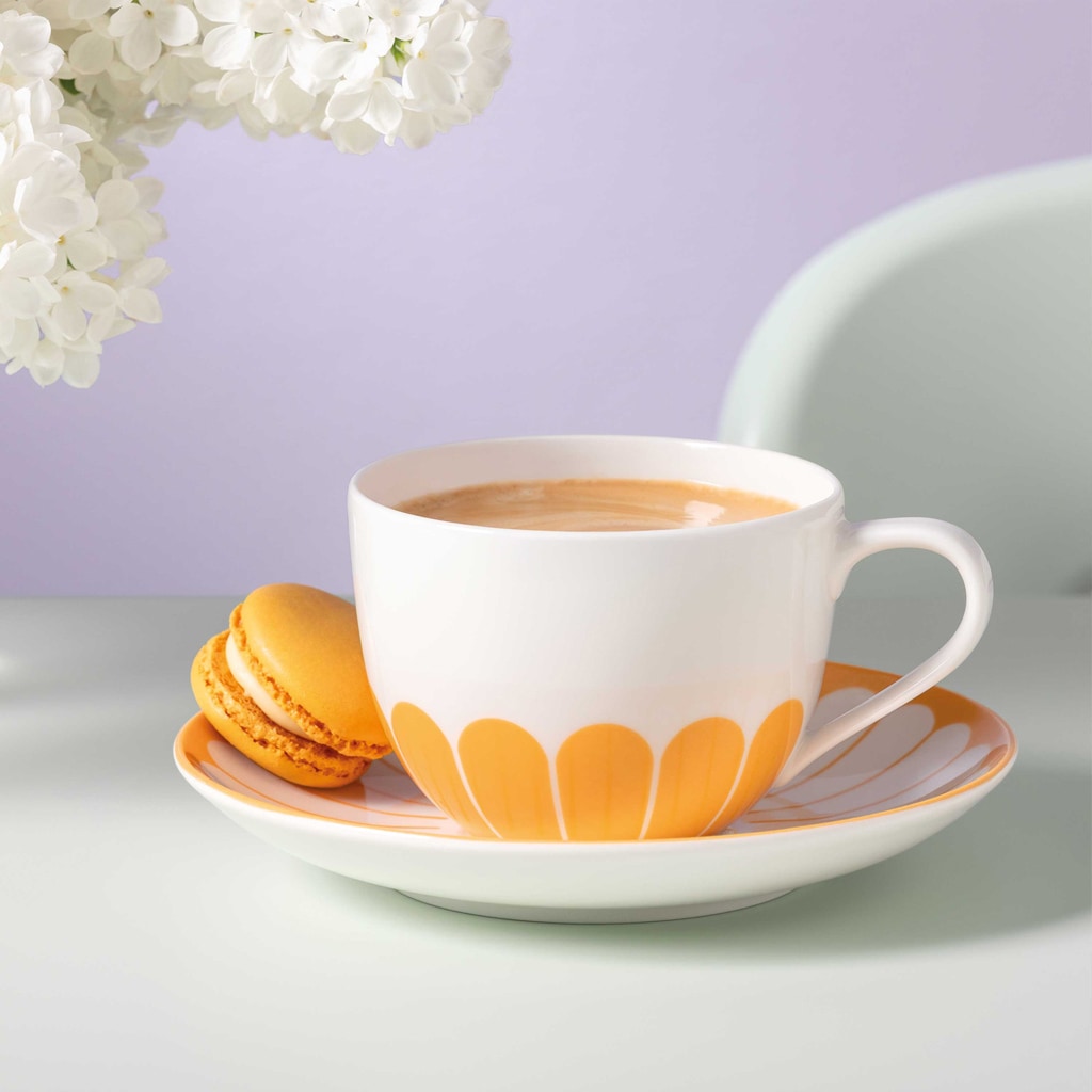 Villeroy & Boch Tasse »Kaffeetassen mit Untertassen Fleur Couleur 160 ml 6er Set«