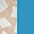 beige-blau gemustert