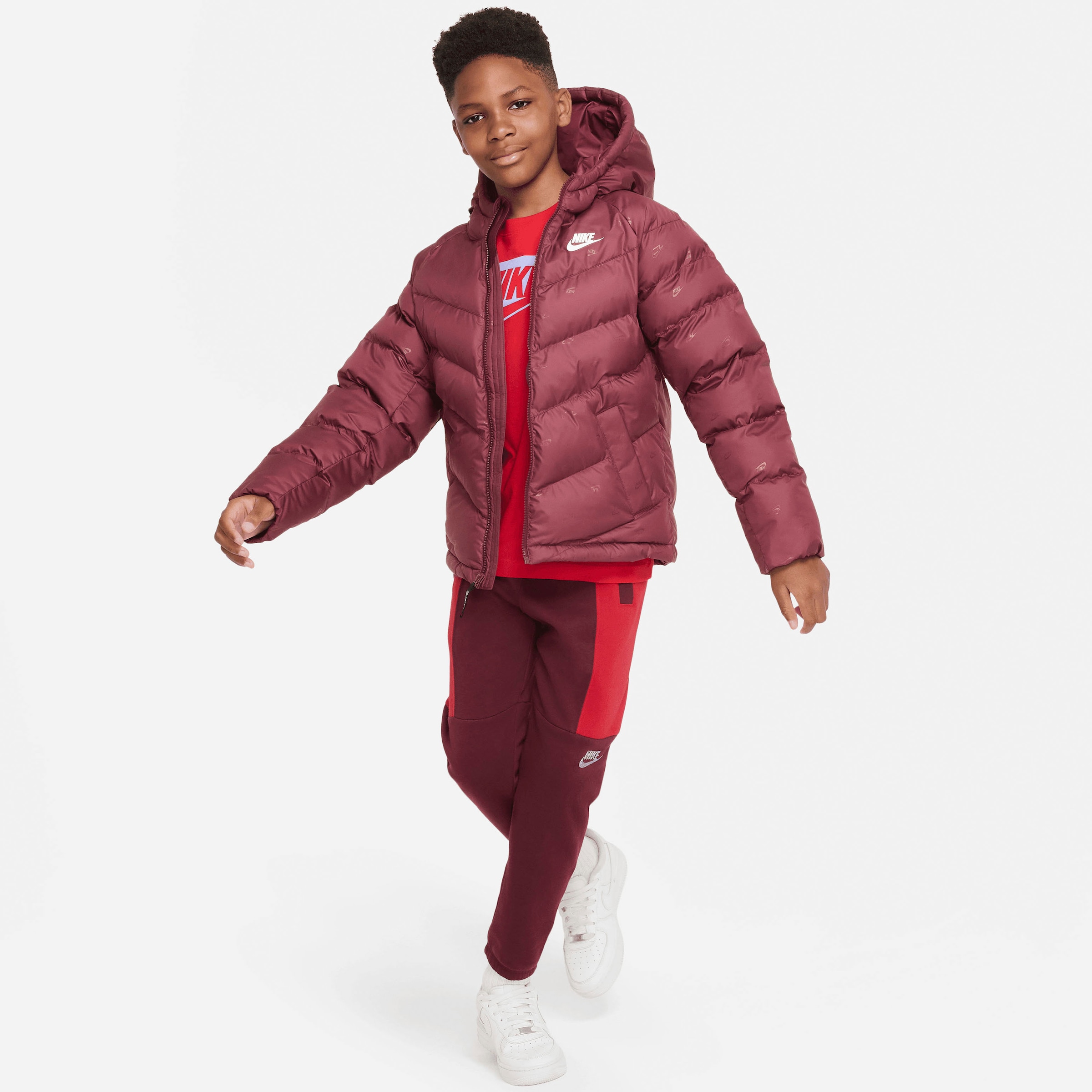 Nike Sportswear Steppjacke »K NSW SYNFL HD JKT AOP«, mit Kapuze