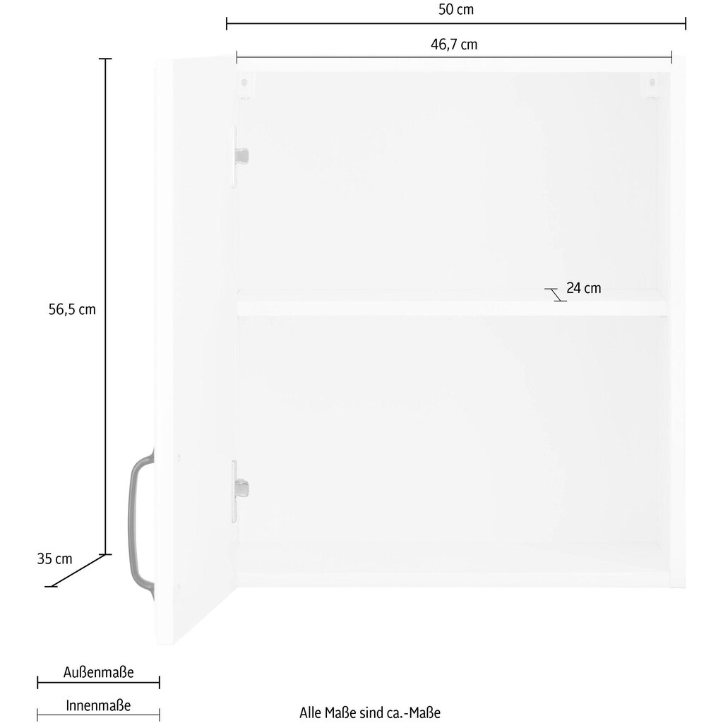 wiho Küchen Hängeschrank »Erla«, 50 cm breit mit Kassettenfront