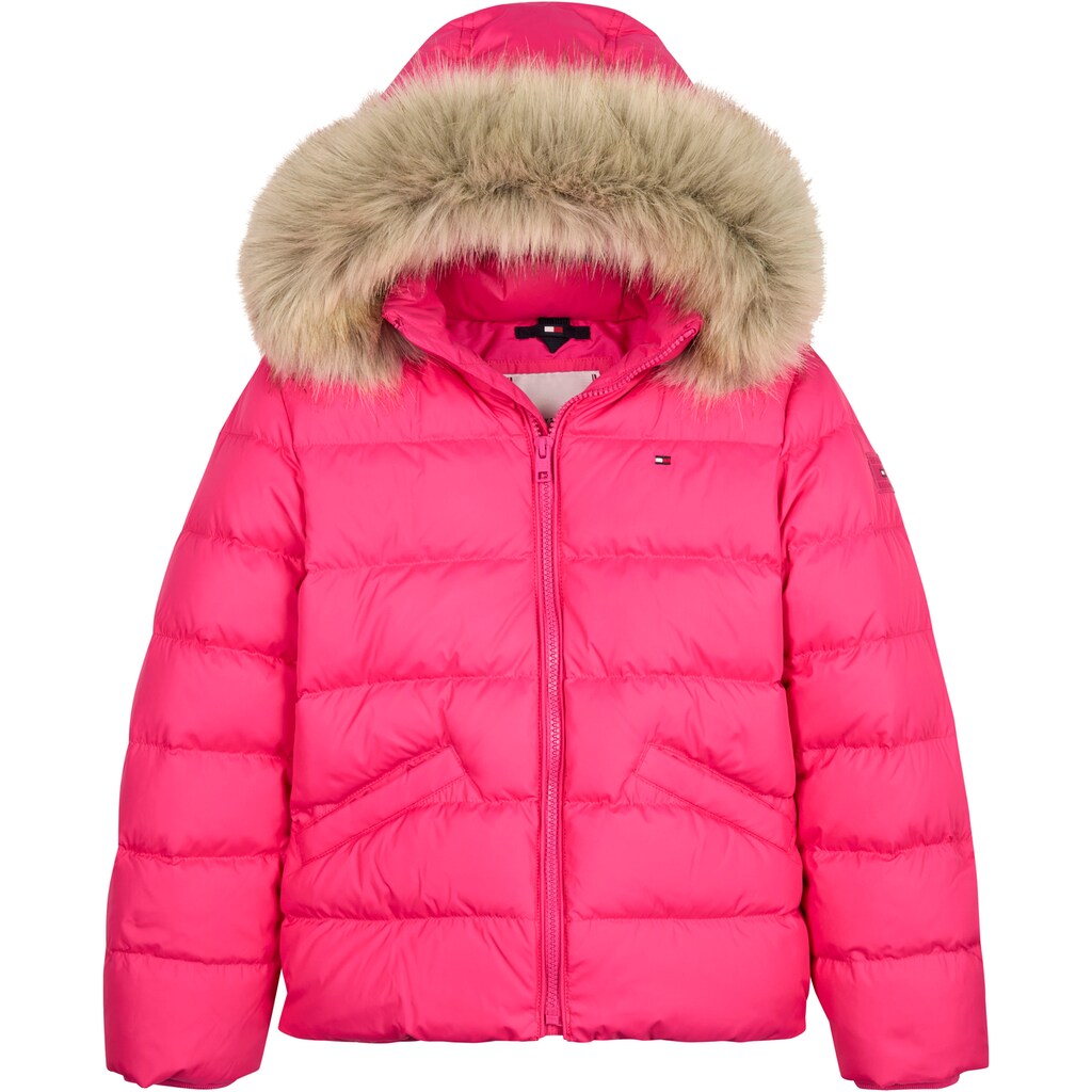 Tommy Hilfiger Daunenjacke »ESSENTIAL DOWN FUR HOOD JACKET«, mit Kapuze