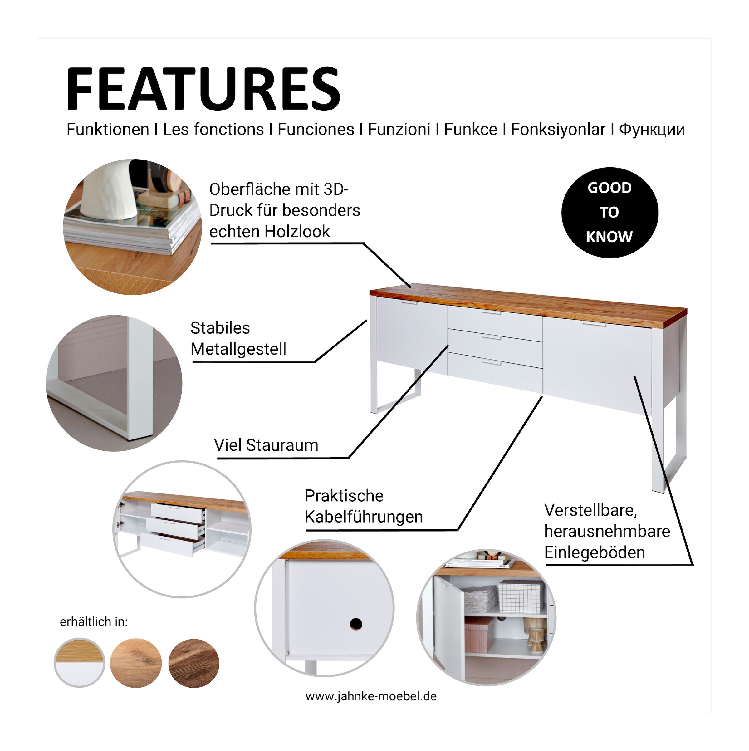 Jahnke Sideboard »LOOP« Breite ca. 180 cm