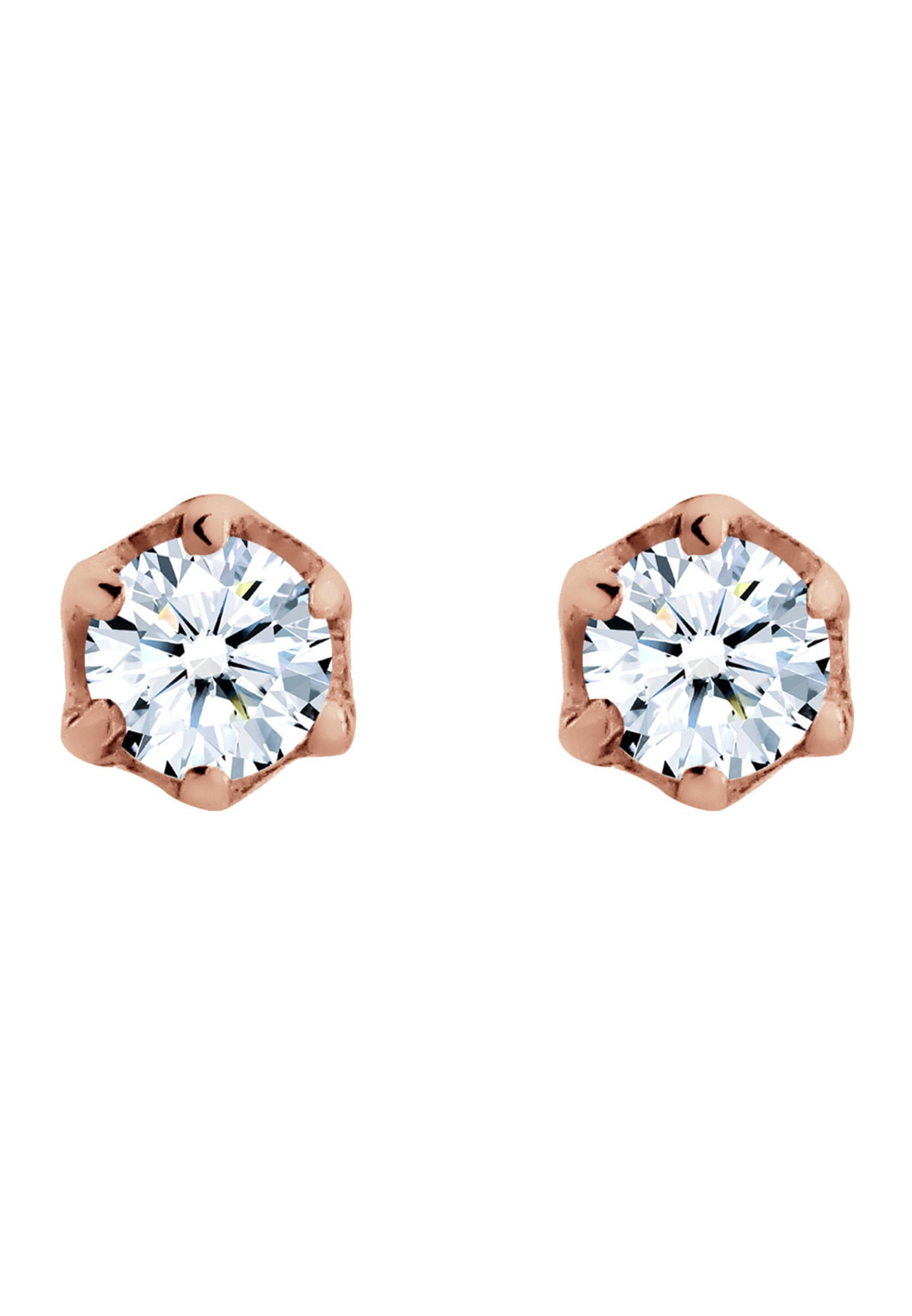 Elli DIAMONDS Paar Ohrstecker »Ohrringe Stecker Diamant 0.06 ct. Solitär 925 Silber«