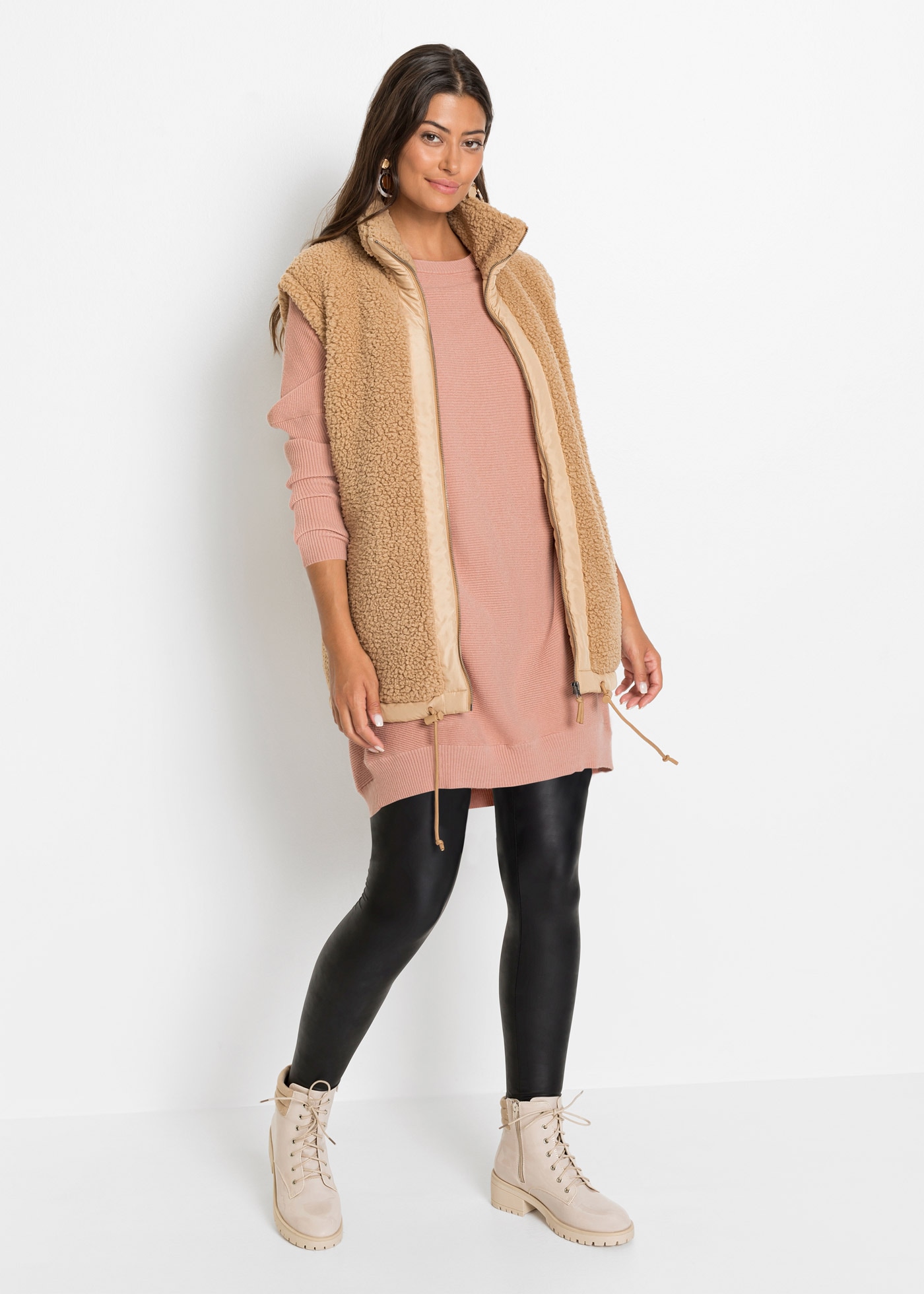 bonprix Longpullover Long-Pullover aus Viskose-Mix