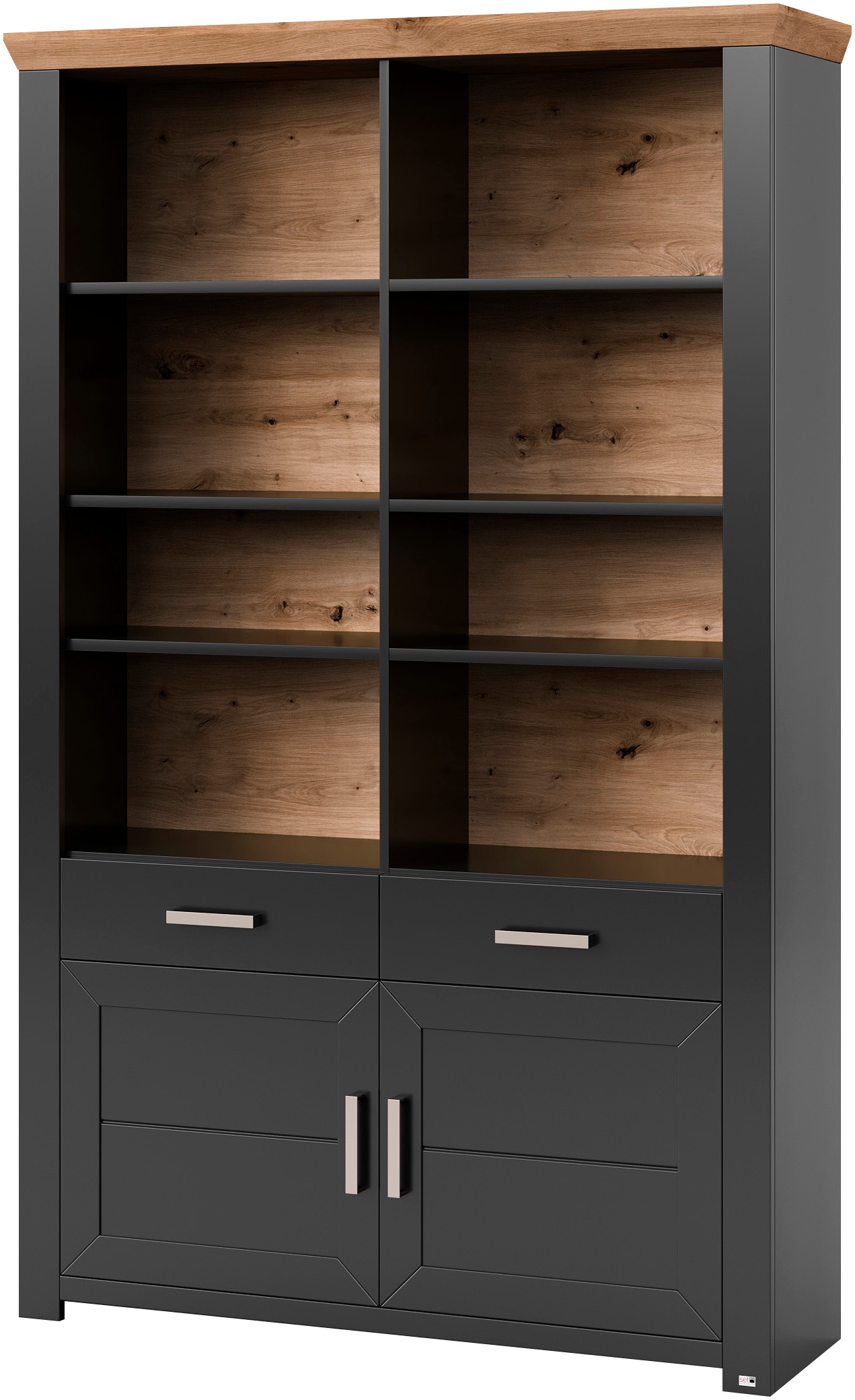 set one by Musterring Aktenregal »York« offenes Design, wahlweise mit Beleuchtung, 3 Farben, Breite 129 cm