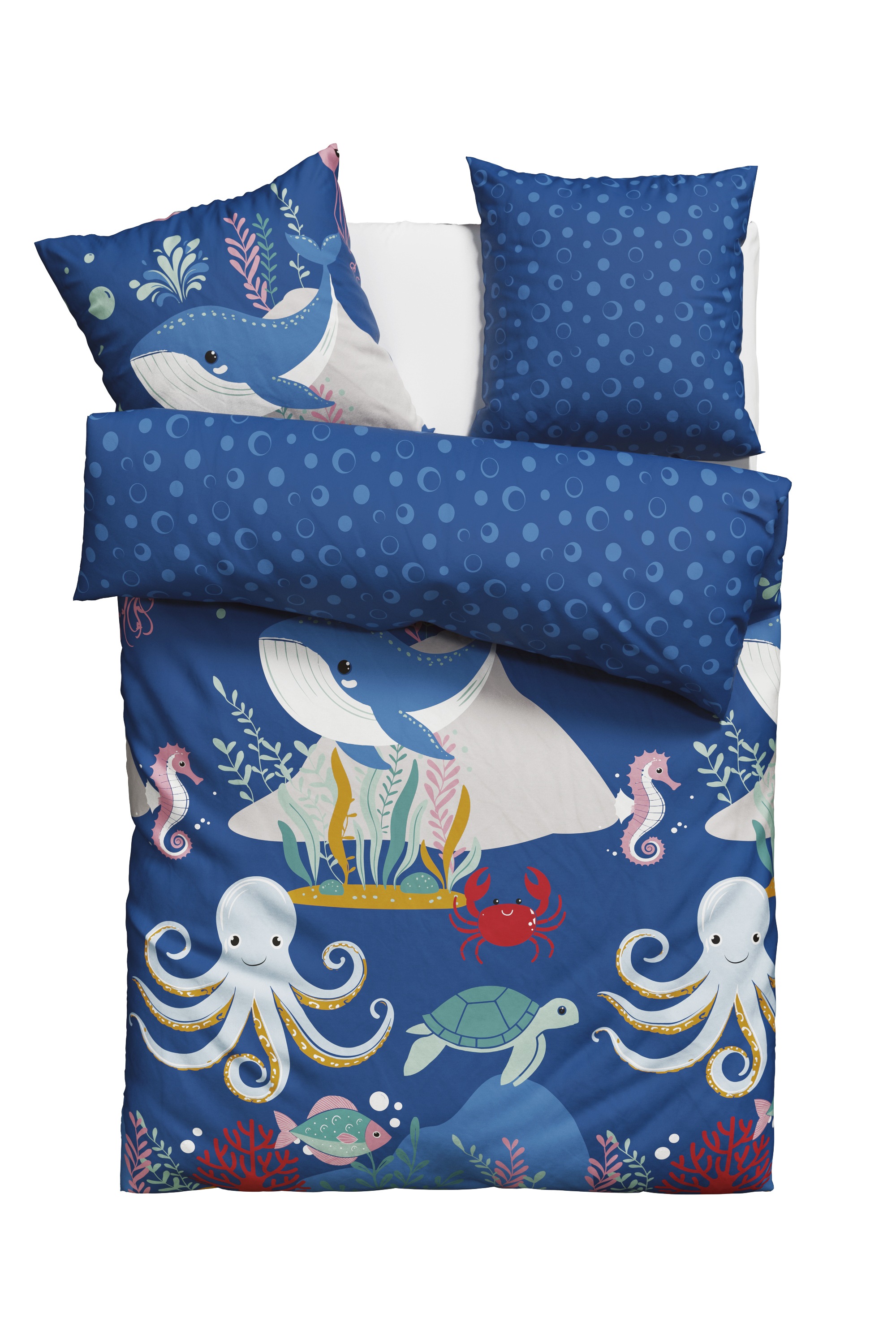 Lüttenhütt Kinderbettwäsche »CUDDLEE«, in vielen Designs: Dino,Einhorn,Weltraum,Baustelle,Herz,Trecker,Safari