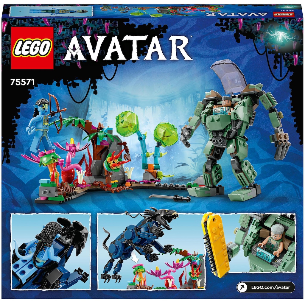 LEGO® Konstruktionsspielsteine »Neytiri und Thanator vs. Quaritch im MPA (75571), LEGO® Avatar«, (560 St.)