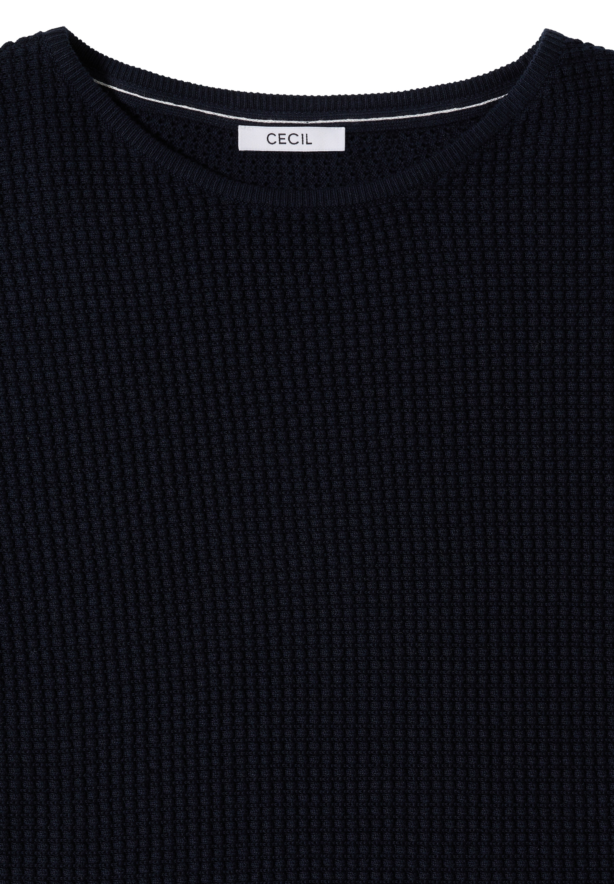 Cecil 3/4 Arm-Pullover mit seitlicher Raffung und Bindebändern