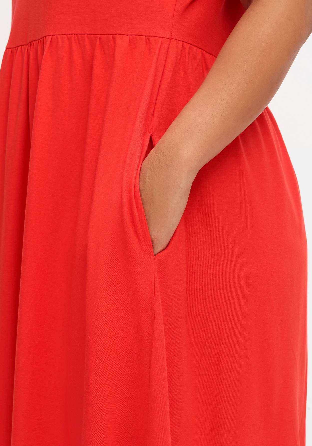 Sheego Jerseykleid »Jerseykleid mit Tunnelzug am Ärmel«