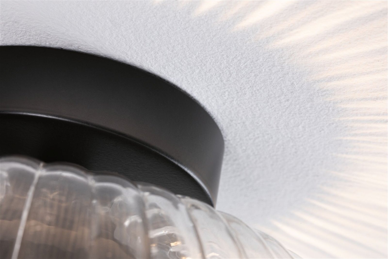 Paulmann Deckenleuchte »Ruya IP44 E27 230V max. 60W Glas, Schwarz matt«, 1 flammig, Leuchtmittel E27 | ohne Leuchtmittel