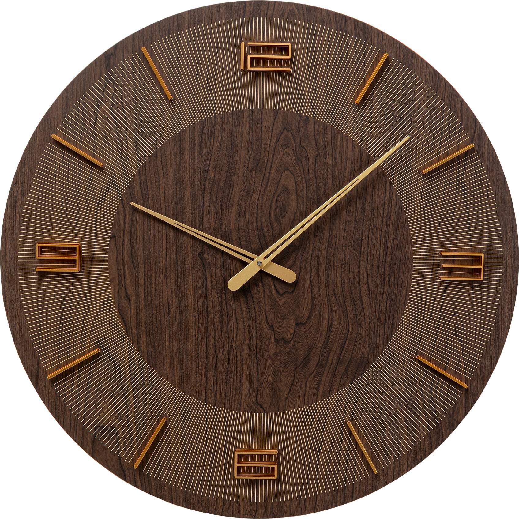 Kare Design Wanduhr »Wanduhr Levi Braun Ø60cm«