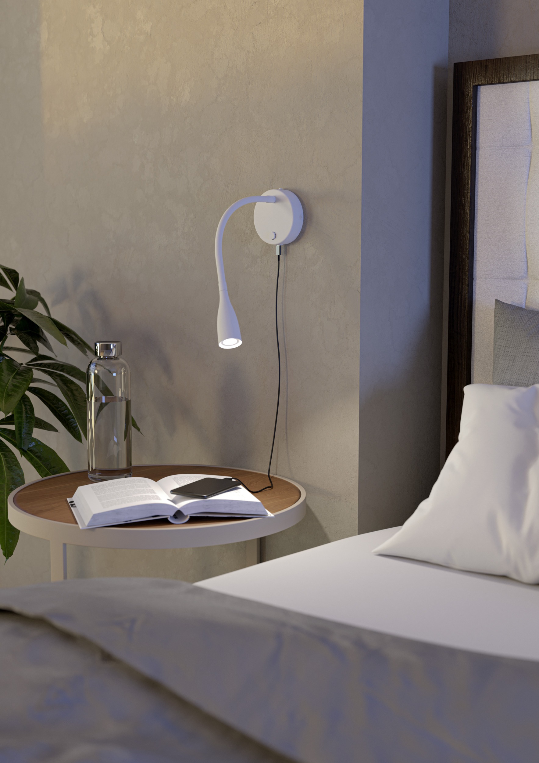 EGLO Wandleuchte »OLIVANDINO 1 Wandlampe - Stahl - LED - 3,8W - IP20« LED-Modul 1 Stk. Warmweiß Wandstrahler, Wandspot, Wohnzimmer, Flur, Schlafzimmer, Ø11 x AL43 cm