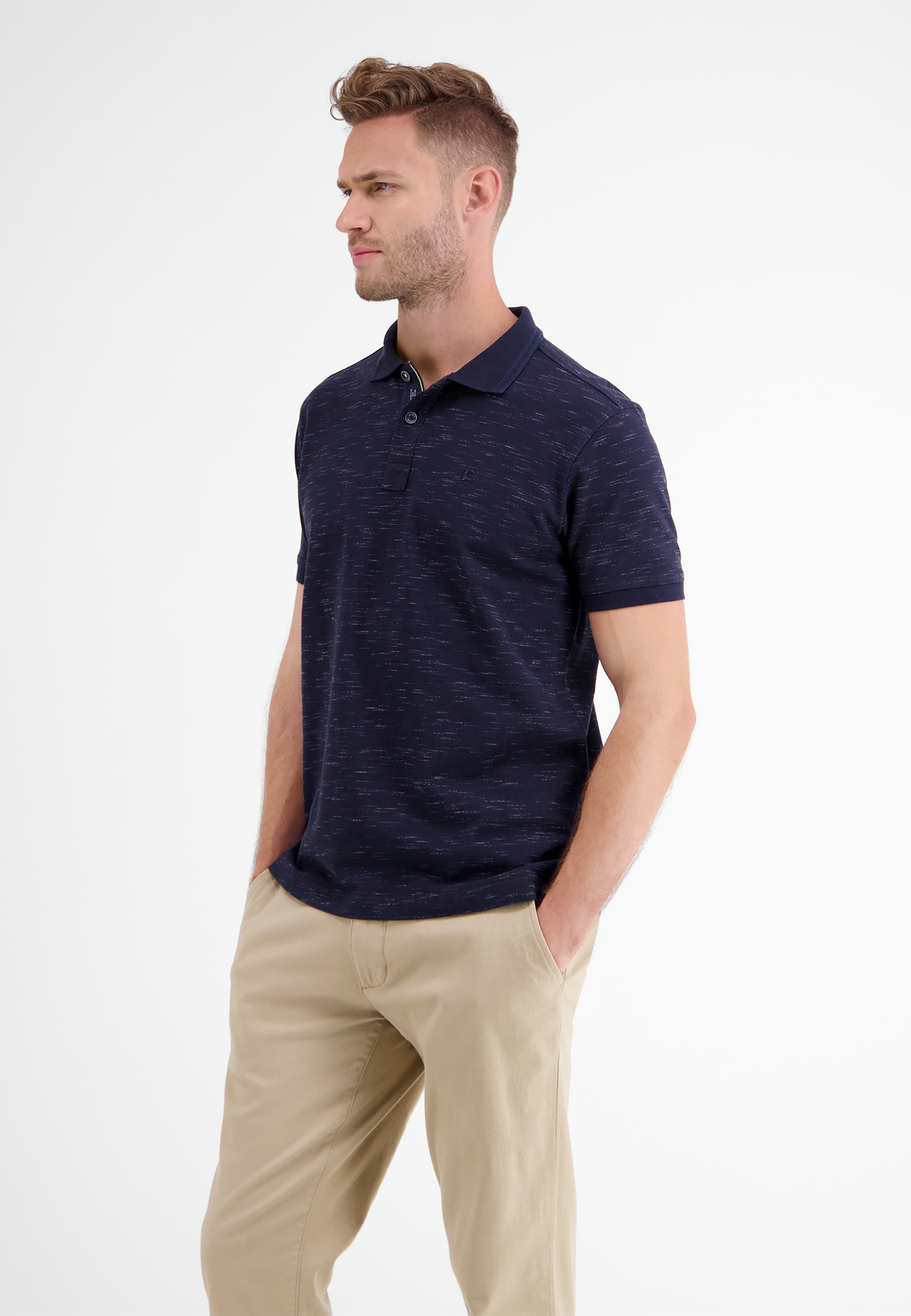 LERROS Poloshirt »LERROS Poloshirt in Two-Tone-Piqué«