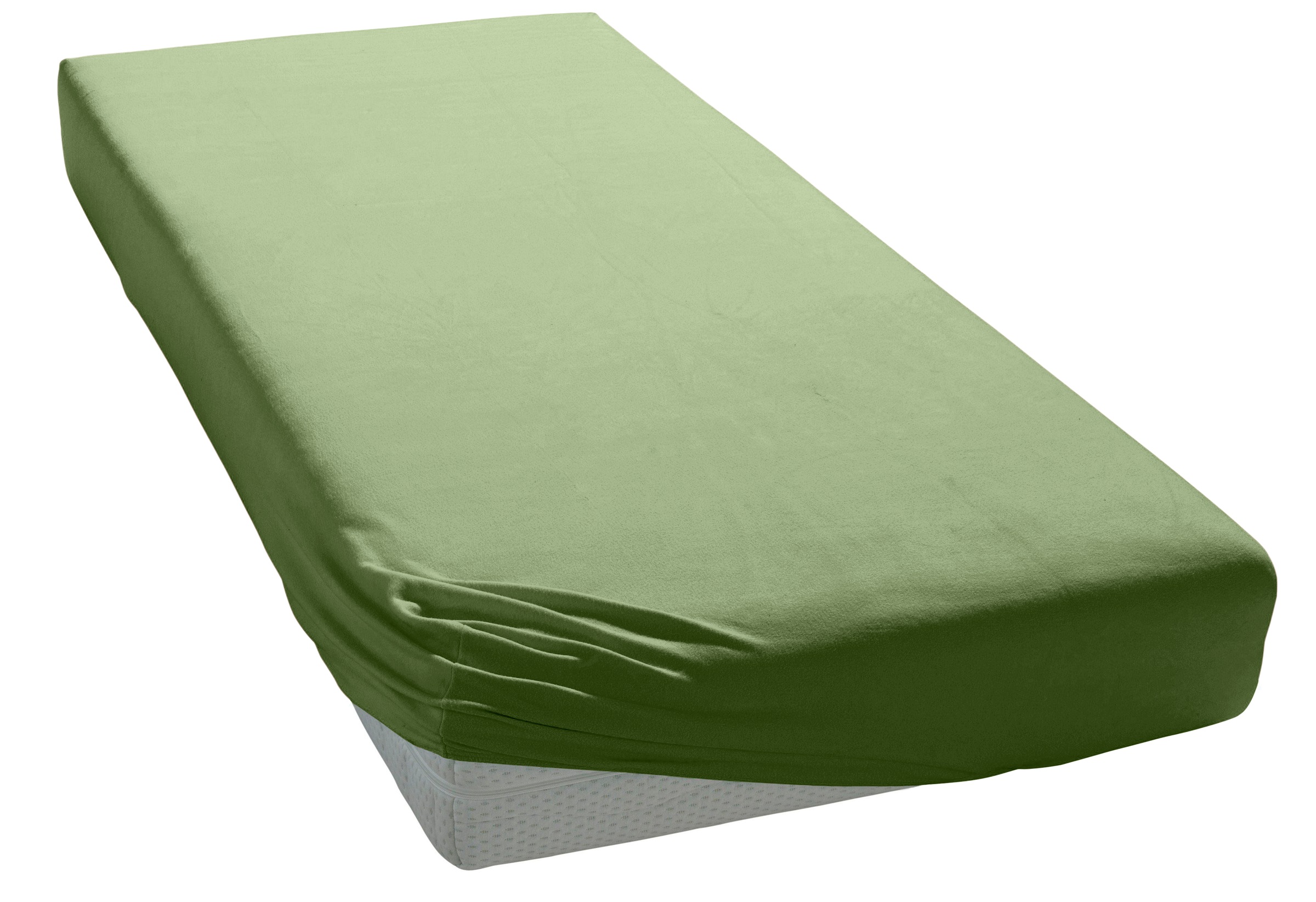 My Home Spannbettlaken »PAPRIKA« Bettlaken in grün, Größe 140x200 28