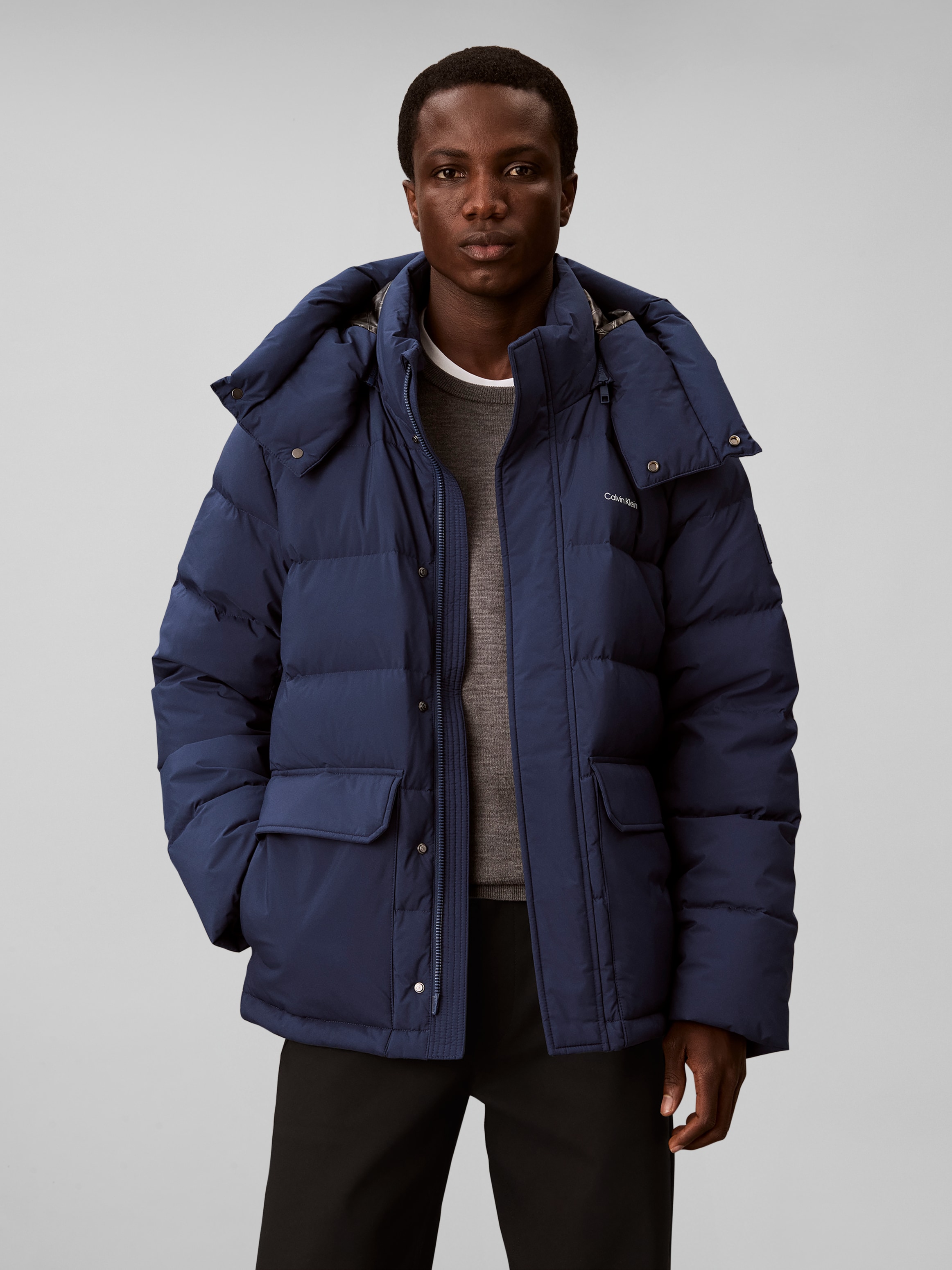 Calvin Klein Steppjacke »MATTE DOWN PUFFER« mit Kapuze Regular fit mit Kapuze