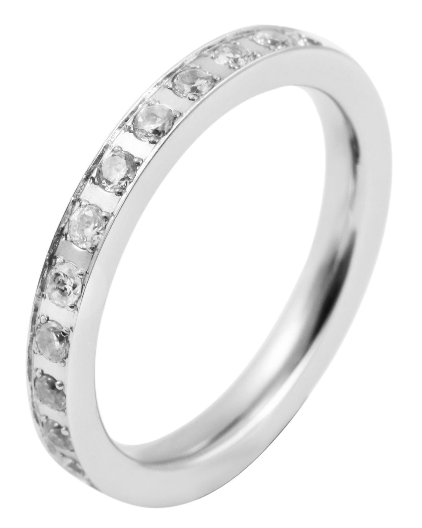 Adelia´s Fingerring »Damen Ring aus Edelstahl mit Strass Steinchen«