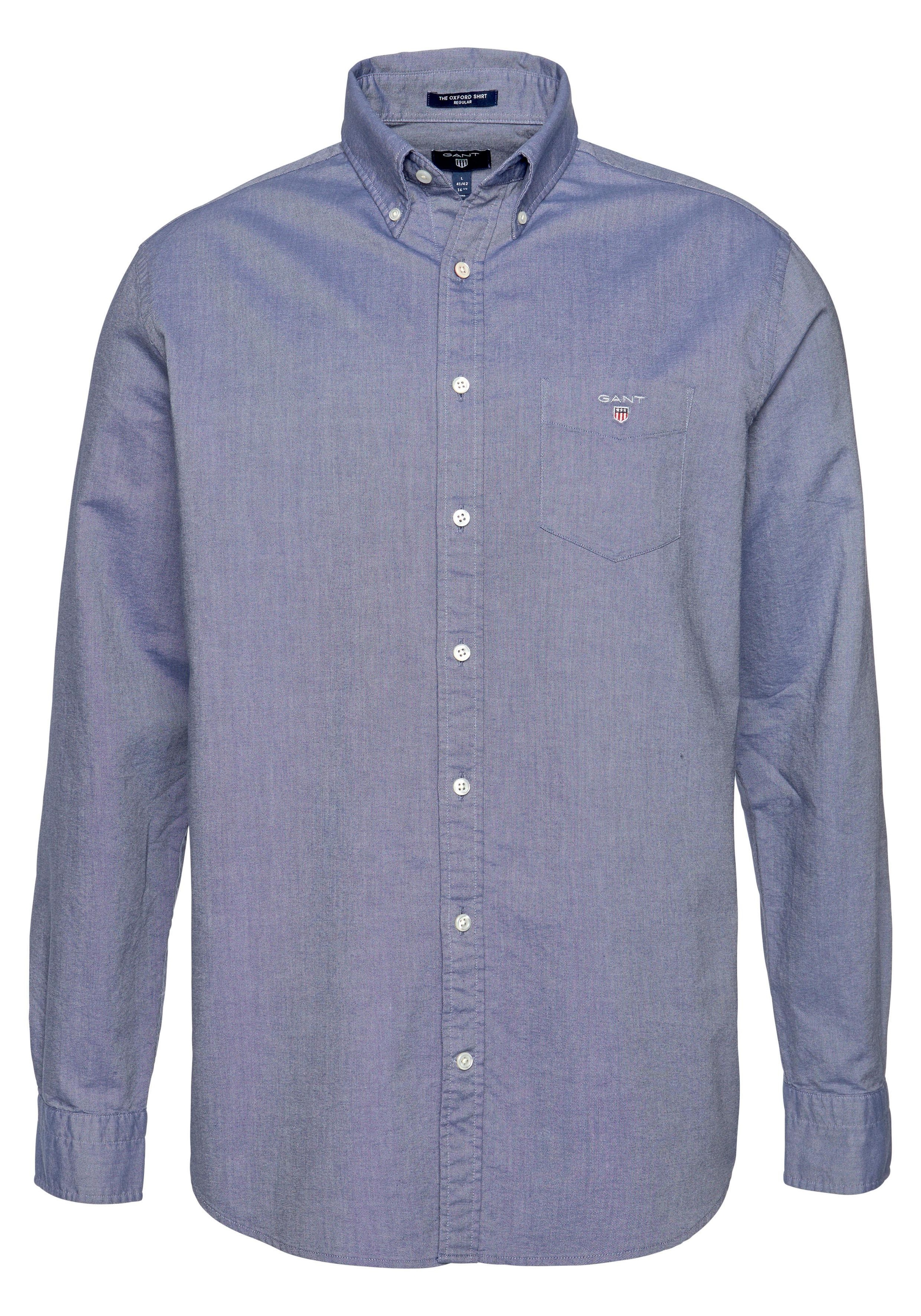 Gant Langarmhemd »Oxford«, mit Logostickerei auf der Brusttasche online  shoppen bei OTTO
