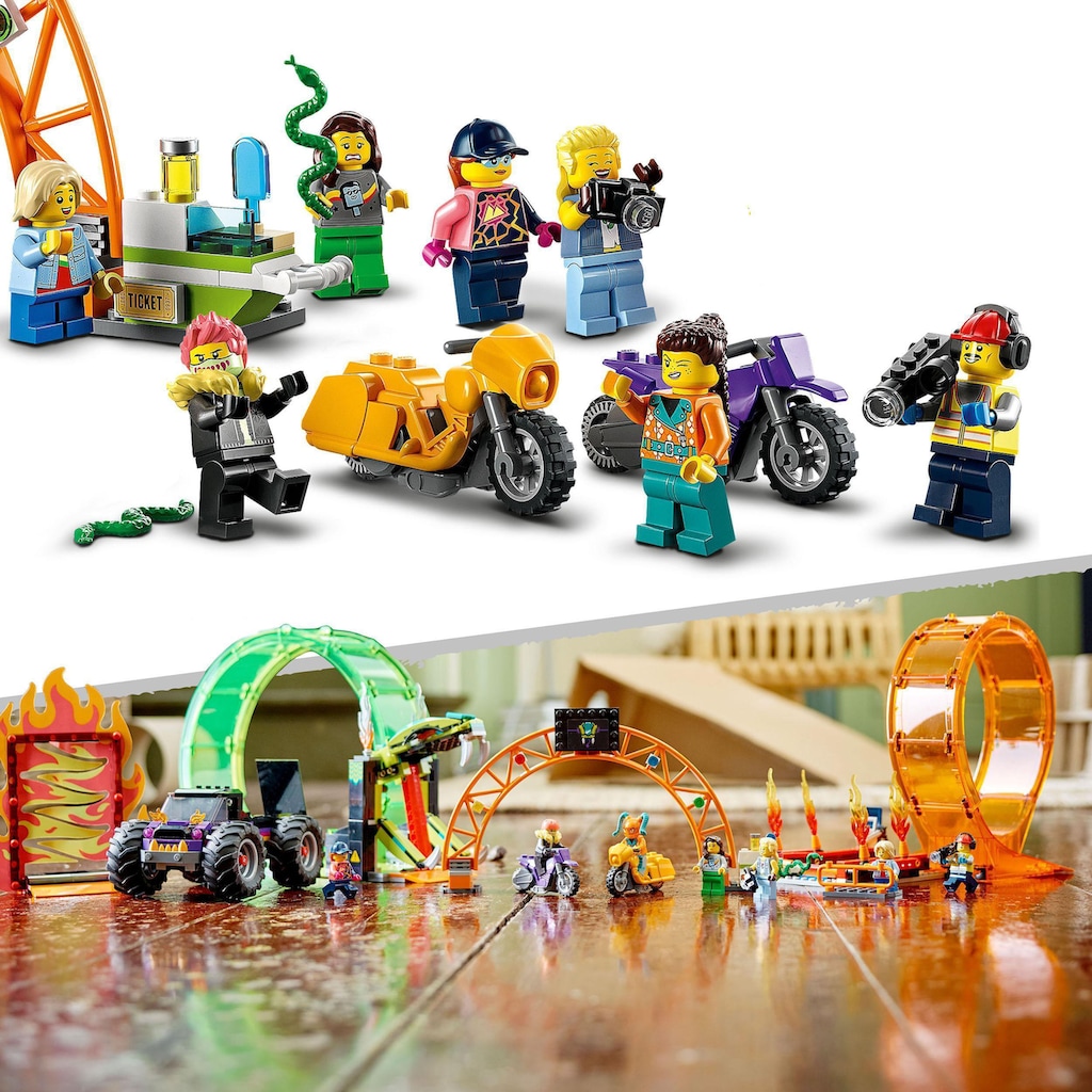 LEGO® Konstruktionsspielsteine »Stuntshow-Doppellooping (60339), LEGO® City Stuntz«, (598 St.), Made in Europe