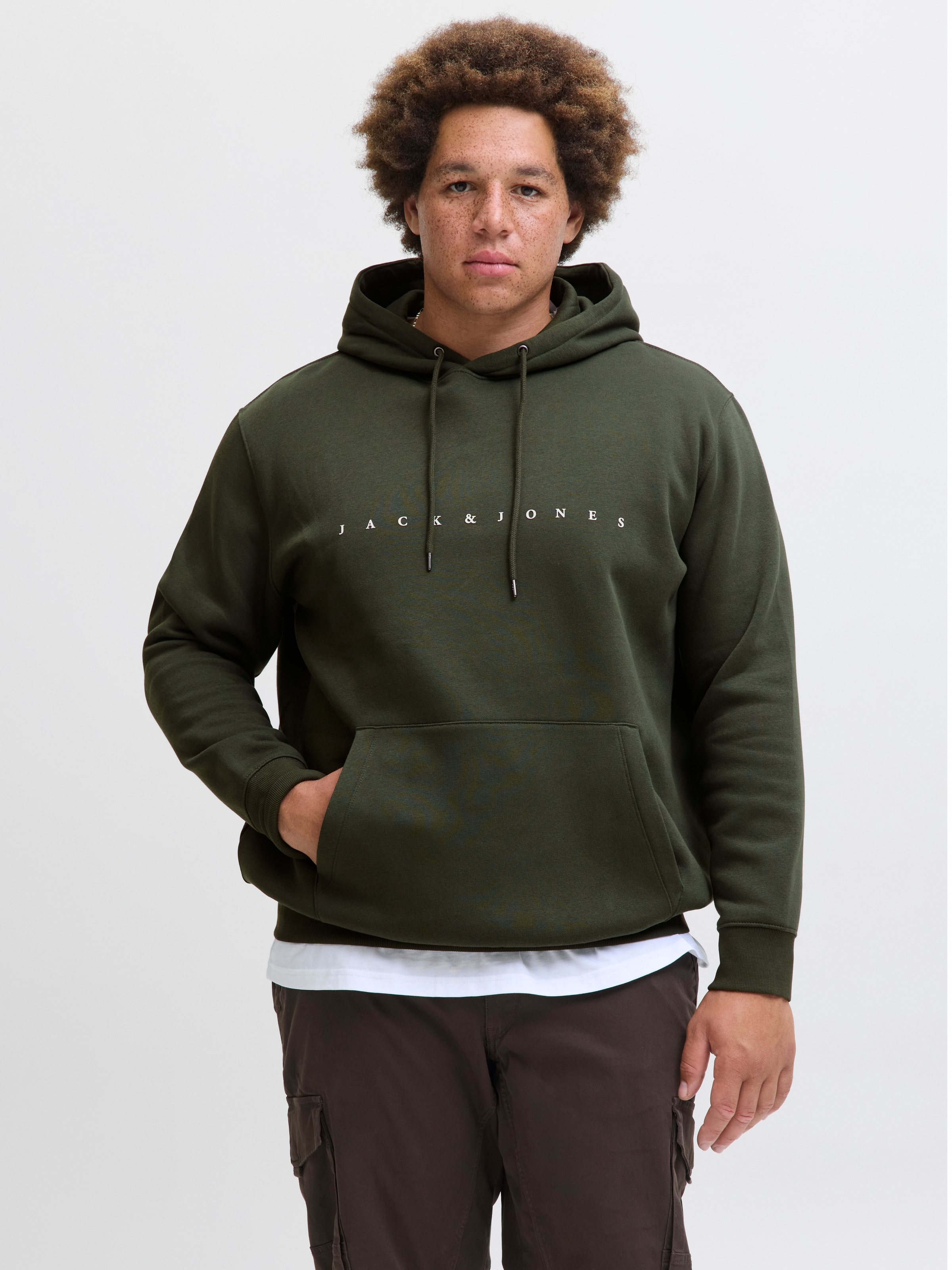 Jack & Jones PlusSize Kapuzensweatshirt »JJESTAR JJ SWEAT HOOD NOOS PLS«, mit Kängurutasche