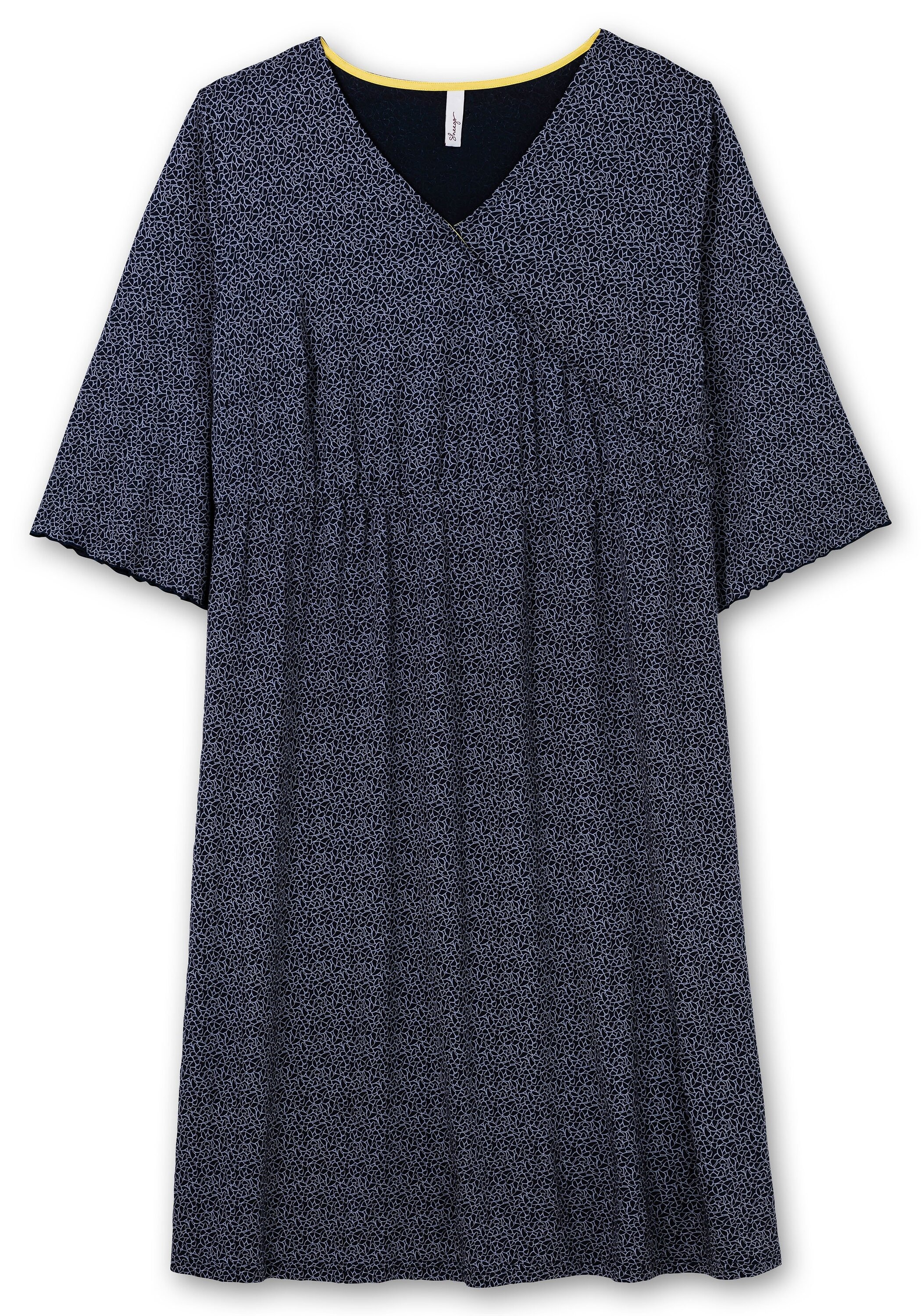 Sheego Jerseykleid »Jerseykleid in Wickeloptik, mit Minimalprint«