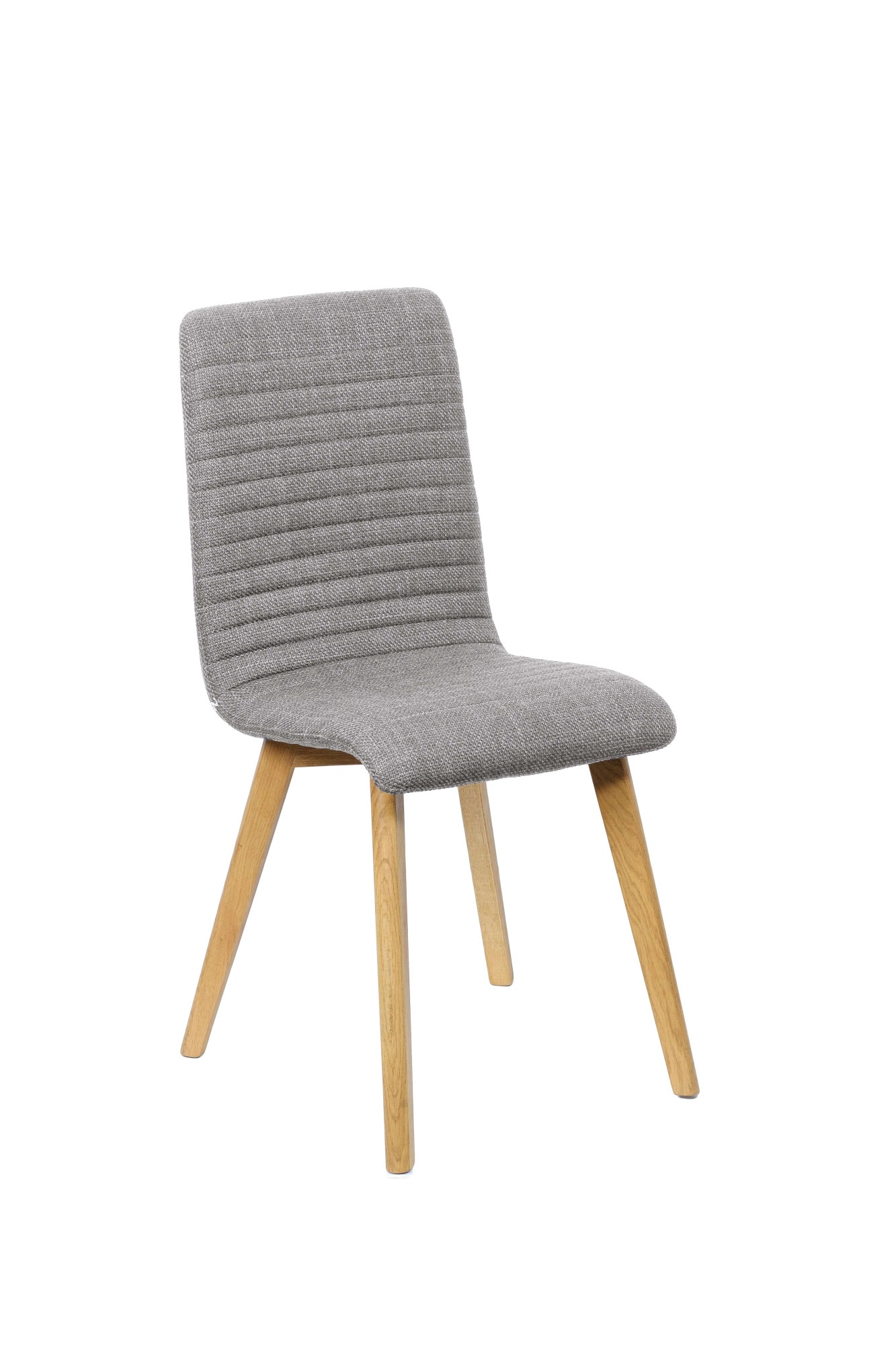 Home affaire 4-Fußstuhl »Arosa Esszimmerstuhl, Polsterstuhl, Küchenstuhl, Speisestuhl, Essstuhl«, (Set), 2 St., Chenille, 2er-Set, Beine aus Massivholz Eiche oder Buche, mit gestepptem Stoff
